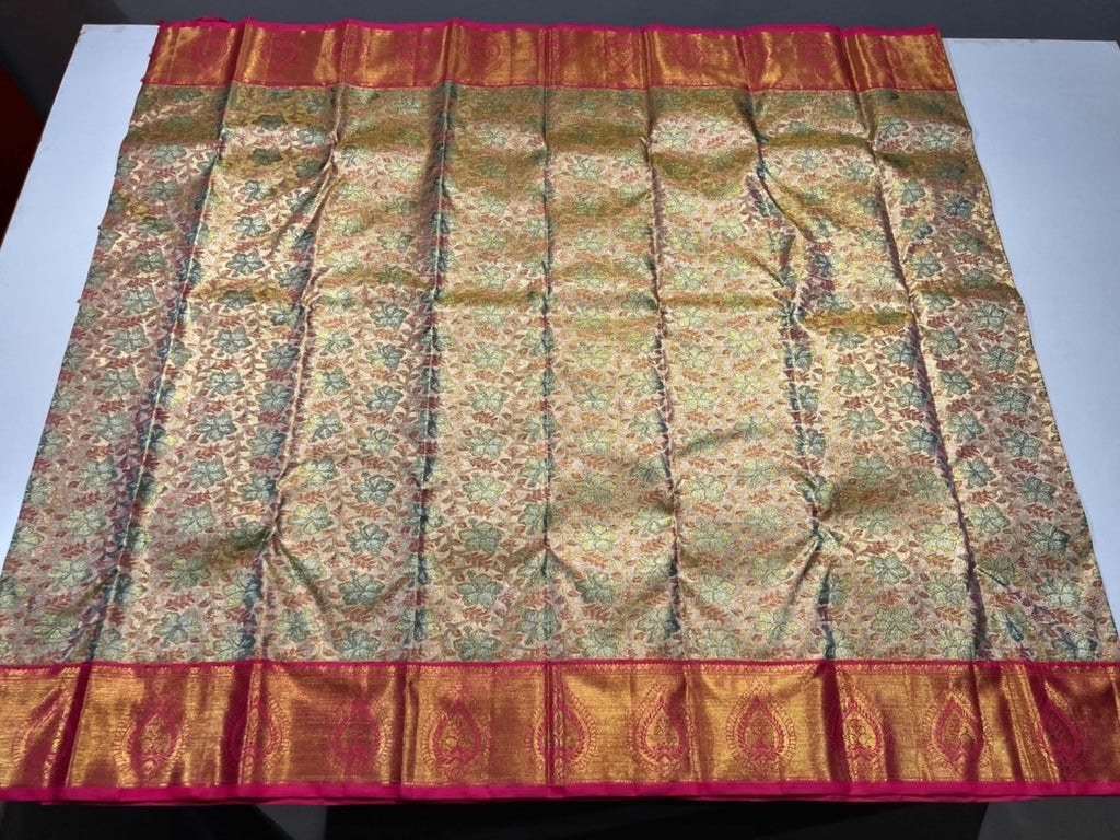 Pure Kanchipuram Handloom Korvai Silk Saree