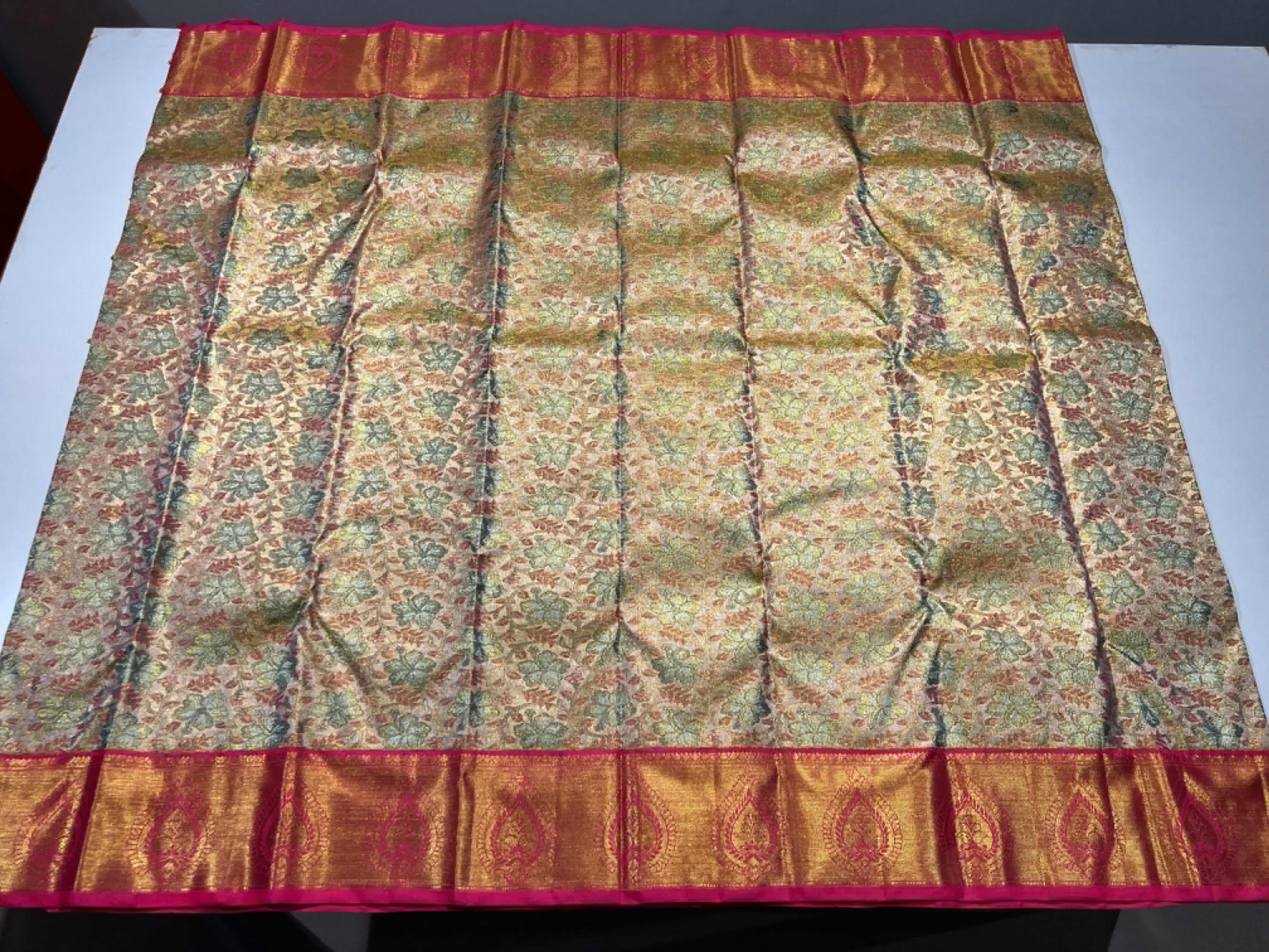 Pure Kanchipuram Handloom Korvai Silk Saree