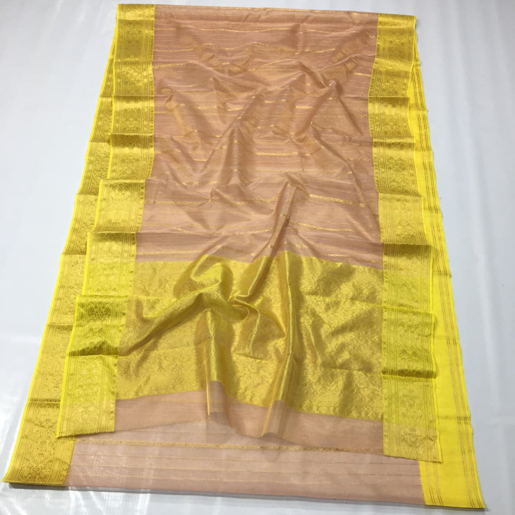 Pure Chanderi Kataan Handloom Silk Saree