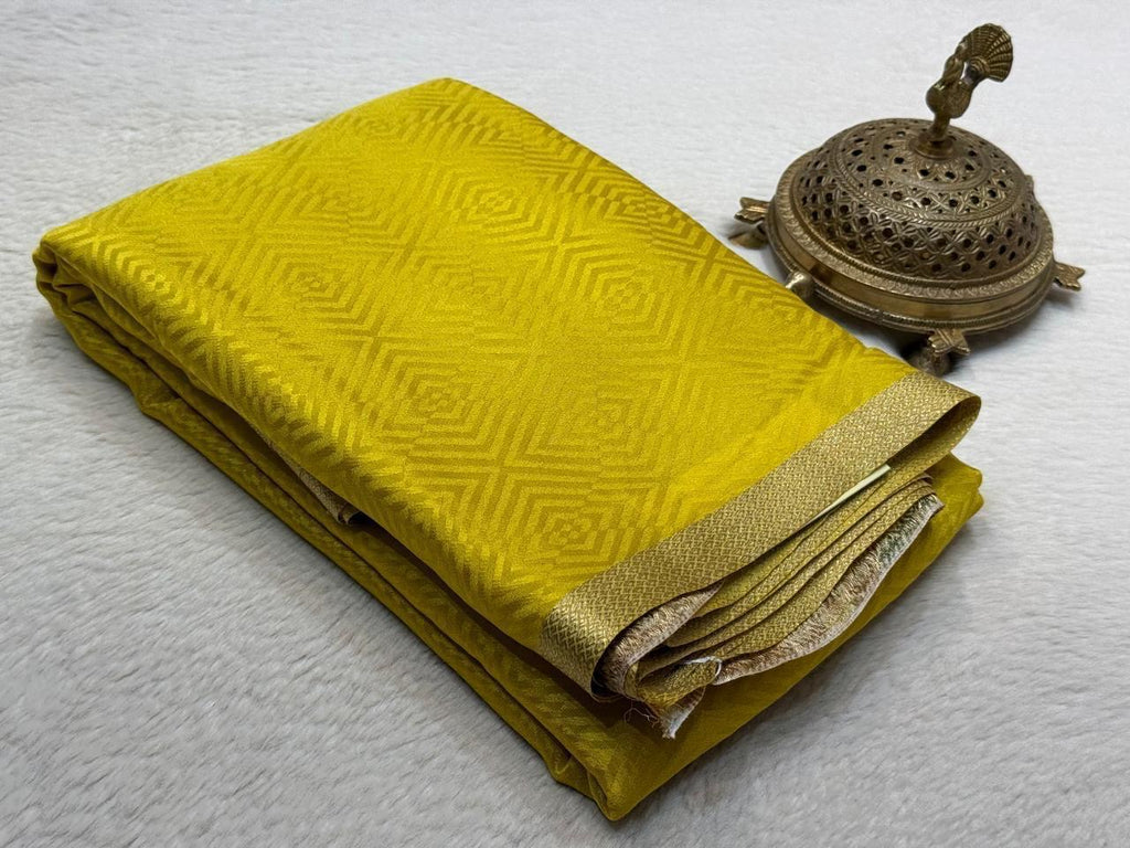 Pure Mysore Embossed HandloomSilk Saree