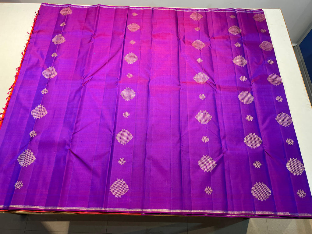 Kanchipuram Handloom Traditional Kolam Silk Saree