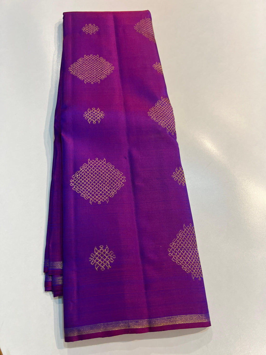 Kanchipuram Handloom Traditional Kolam Silk Saree