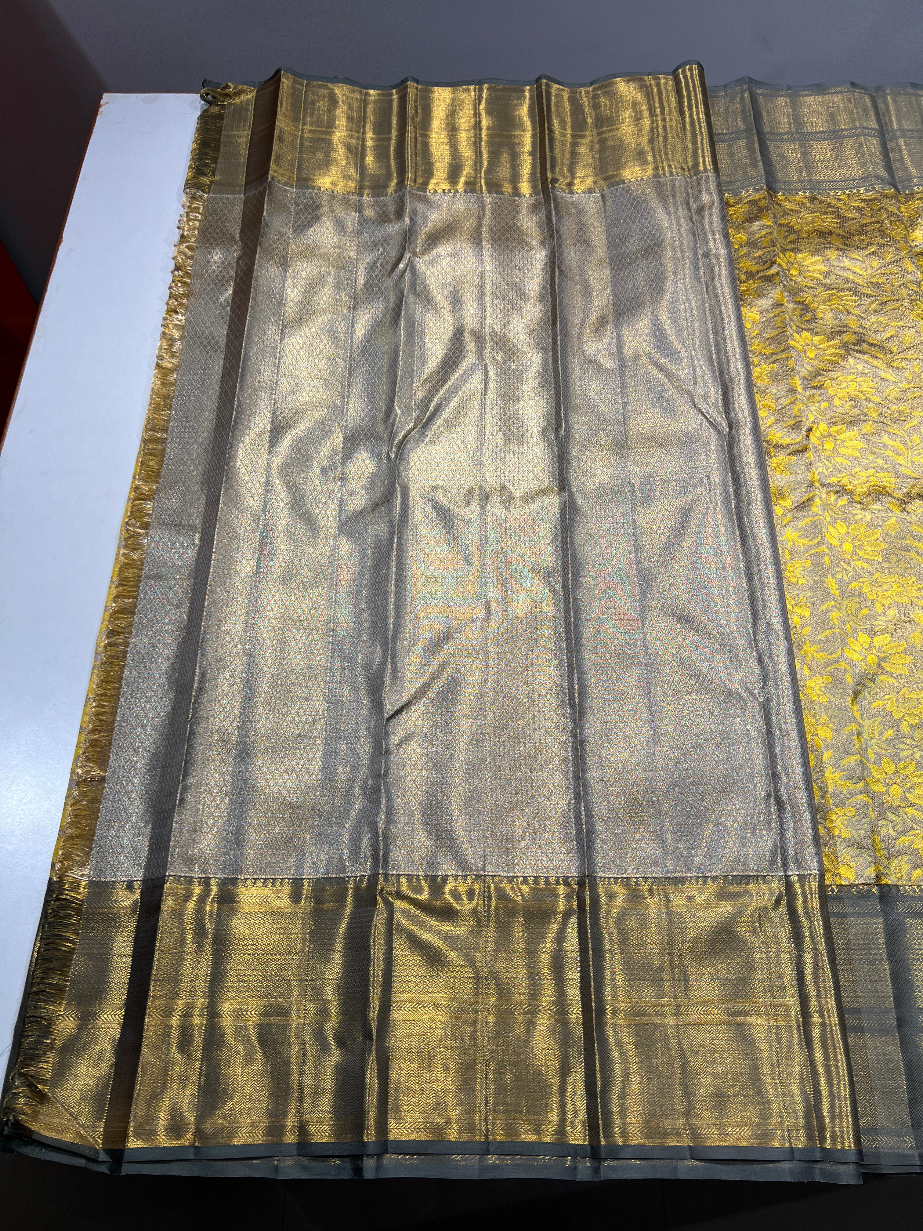 Kanchipuram Handloom Tissue Silk Saree