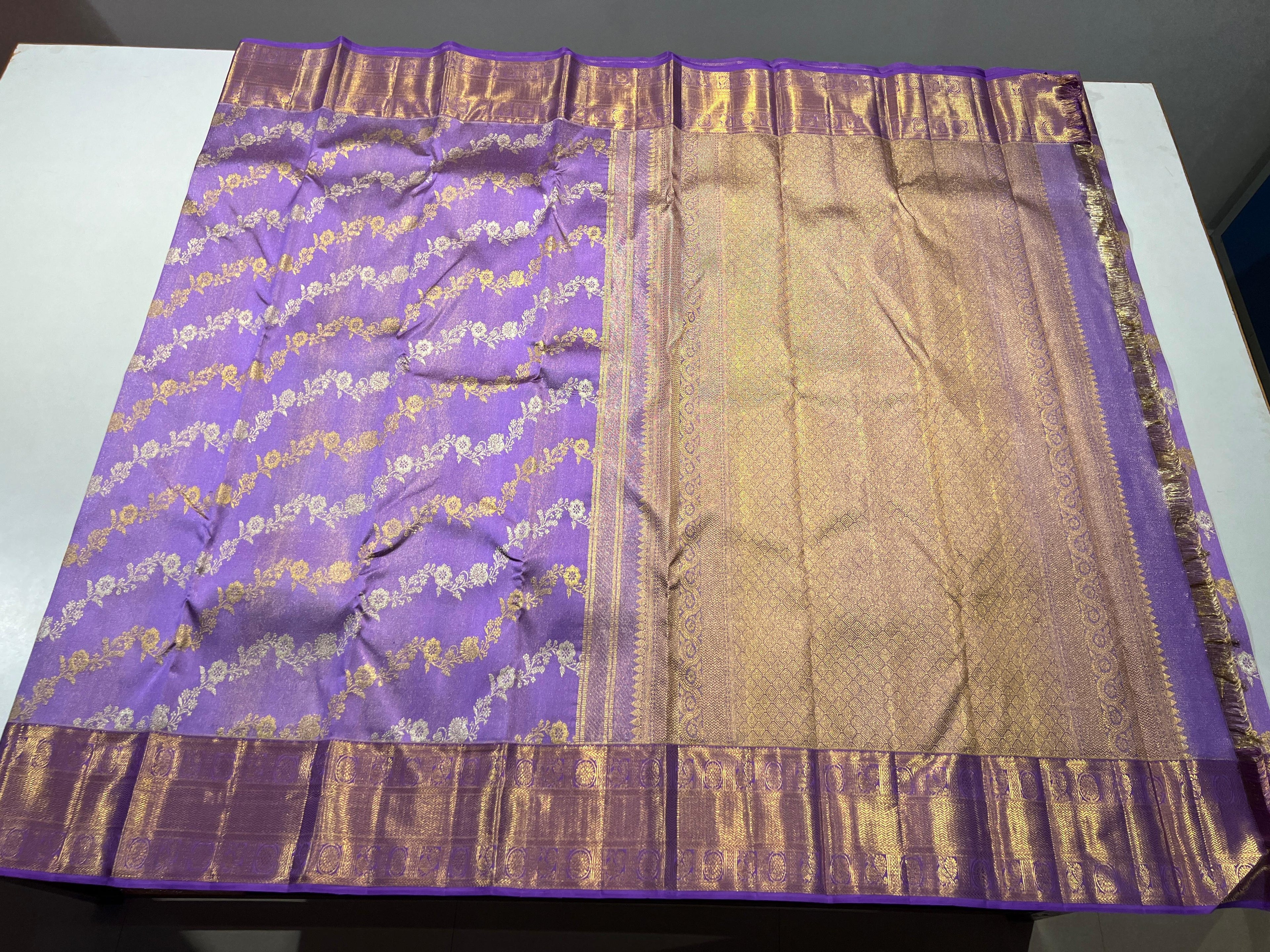 Kanchipuram Handloom Tissue Silk Saree