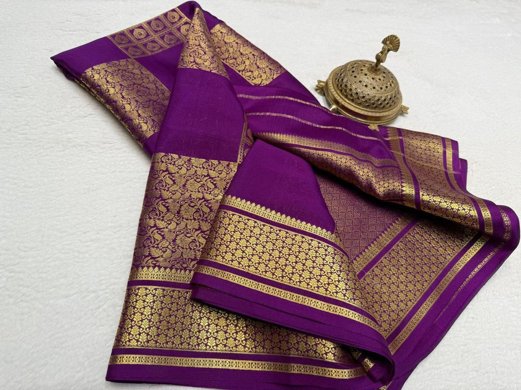 Pure Mysore Silk Brocade Saree