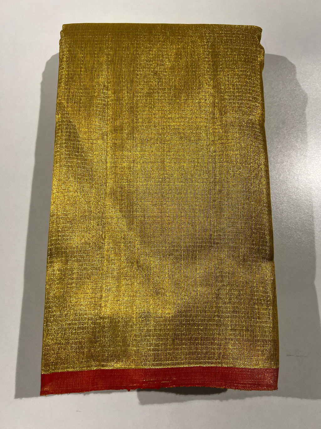 Pure Kanchipuram Handloom Tissue Silk Saree with Gold Zari.