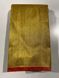Pure Kanchipuram Handloom Tissue Silk Saree with Gold Zari.