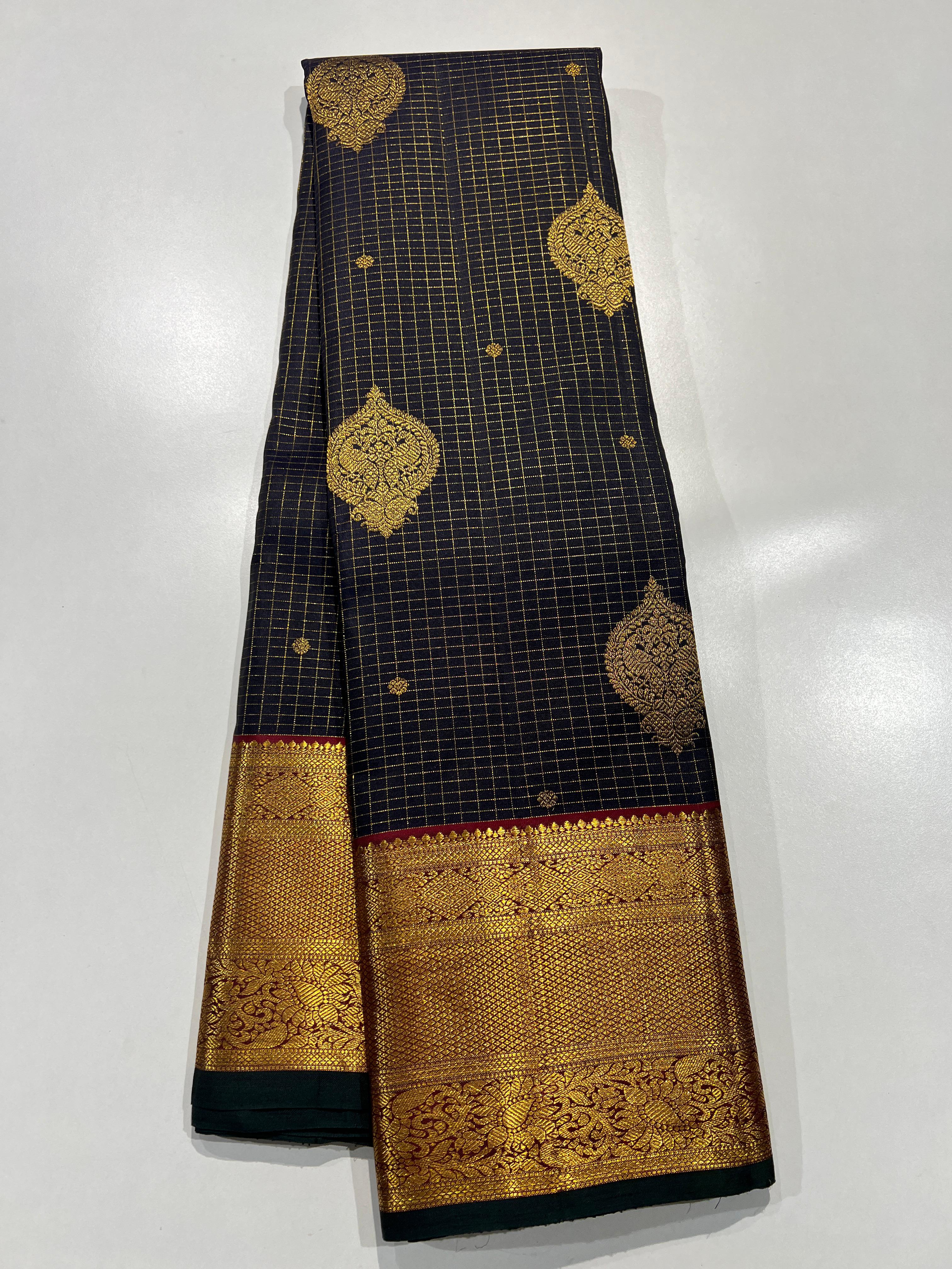 Kanchipuram Handloom Vaira Oosi Silk Saree