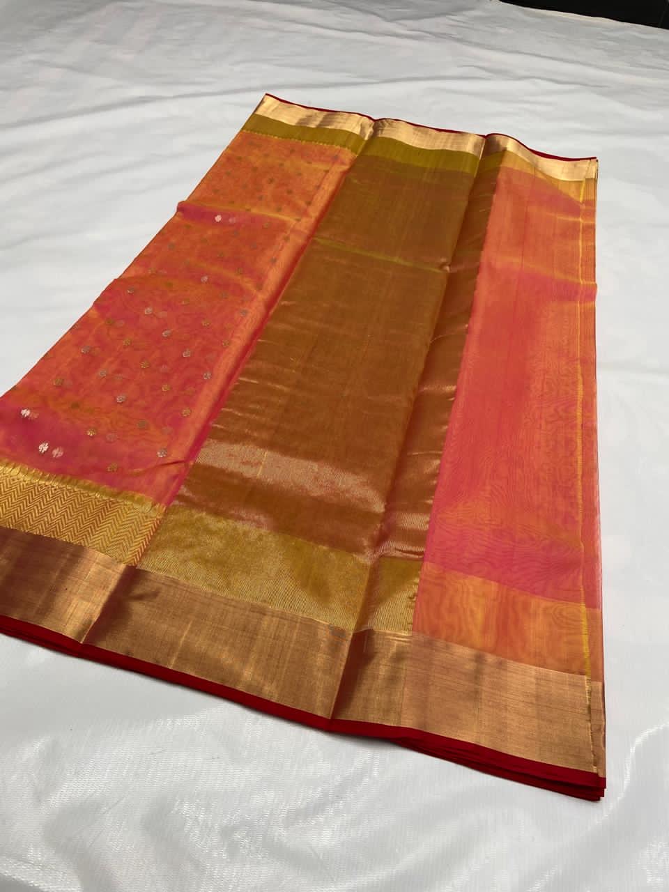 Pure Chanderi Kataan Handloom Silk Saree