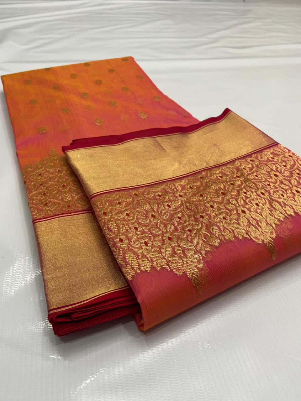Pure Chanderi Kataan Handloom Silk Saree