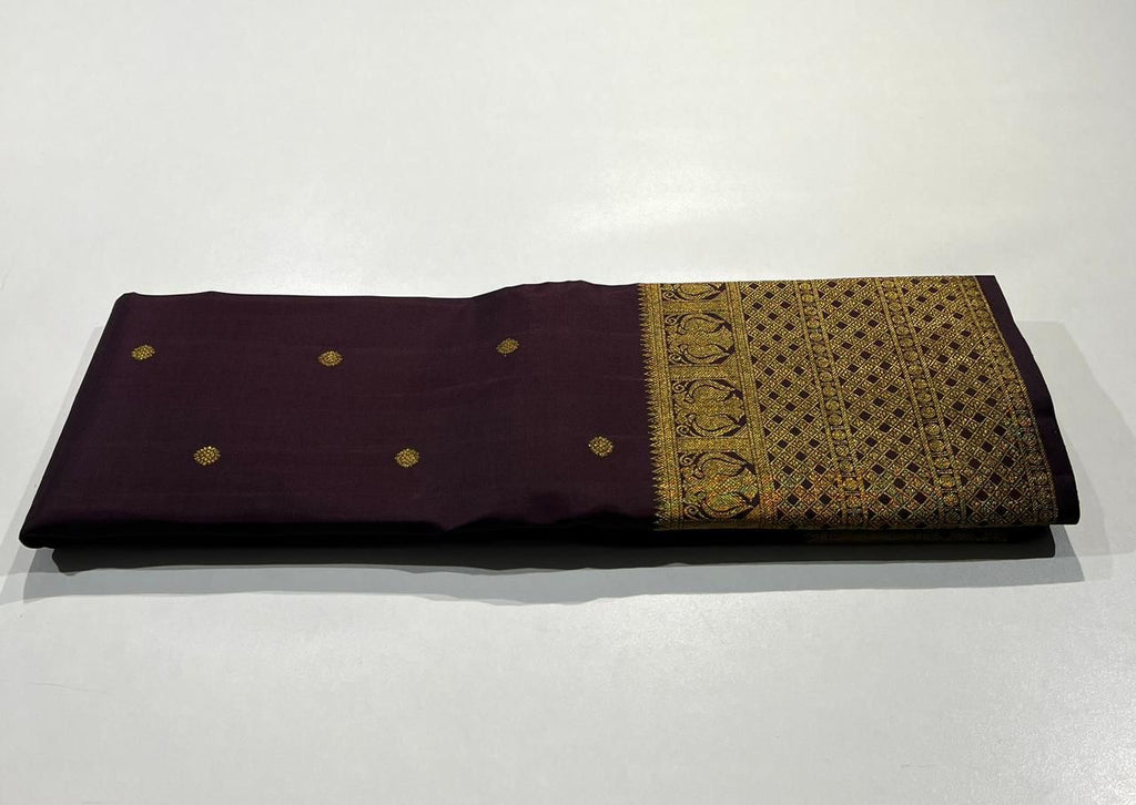 Pure Kanchipuram Handloom Turning Border Silk Saree