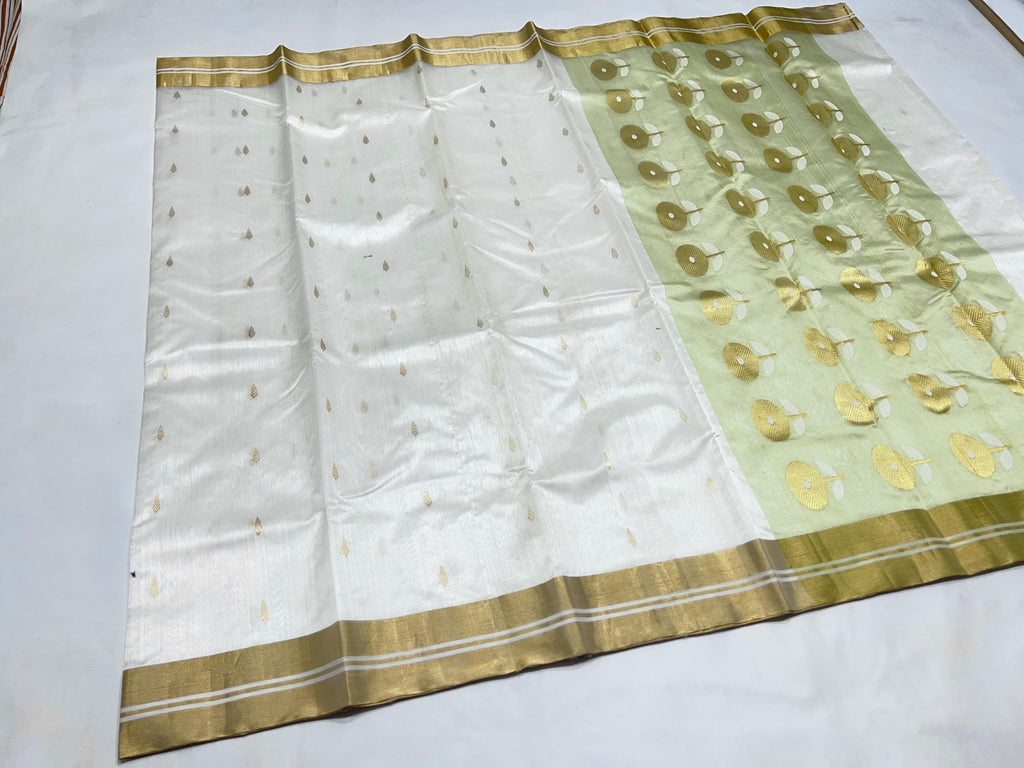 Pure Chanderi Handloom Pattu Silk Saree.