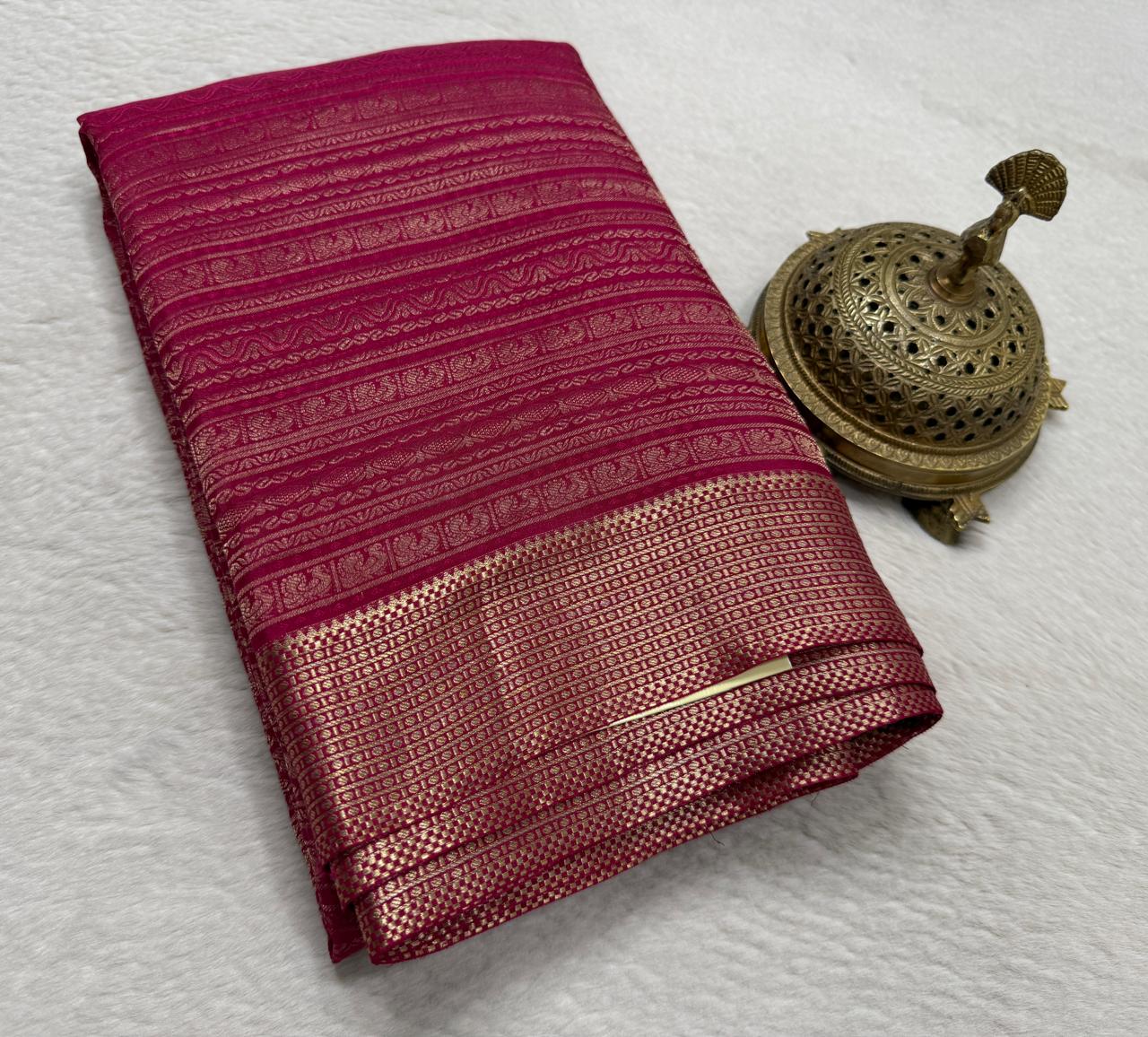 Pure Mysore Silk Brocade Saree