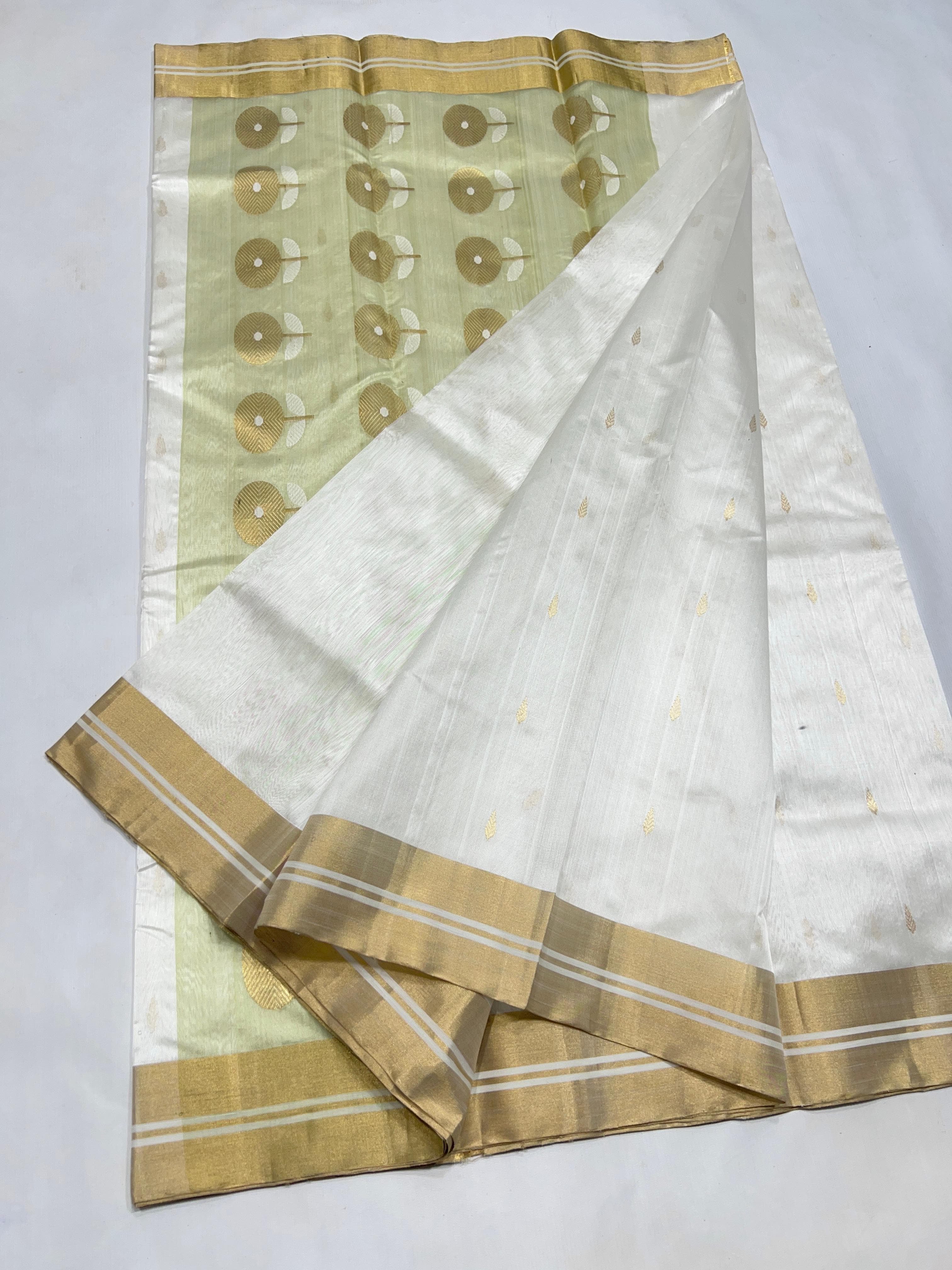 Pure Chanderi Handloom Pattu Silk Saree.