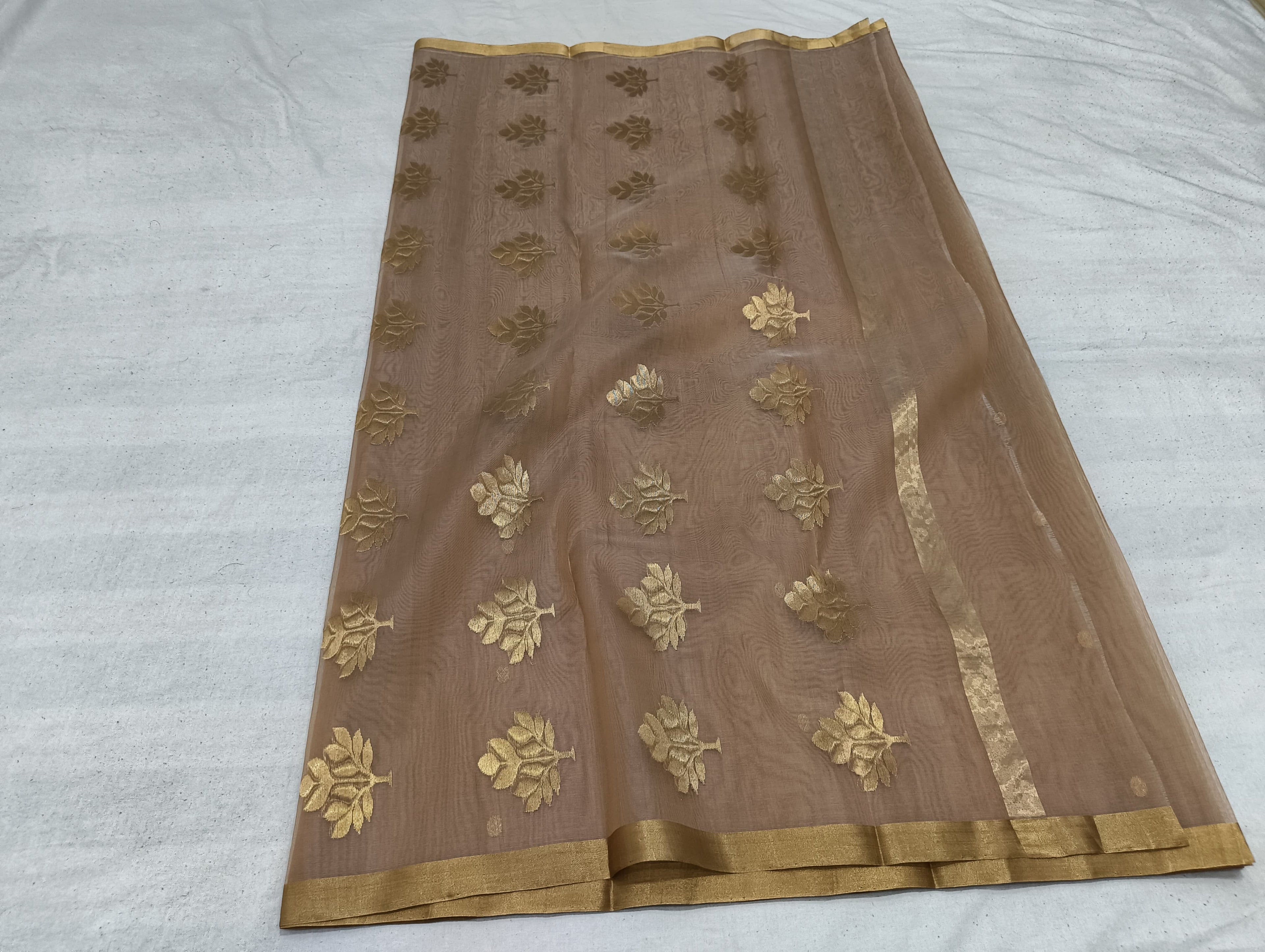 Pure Chanderi Handloom Kataan Silk Saree.