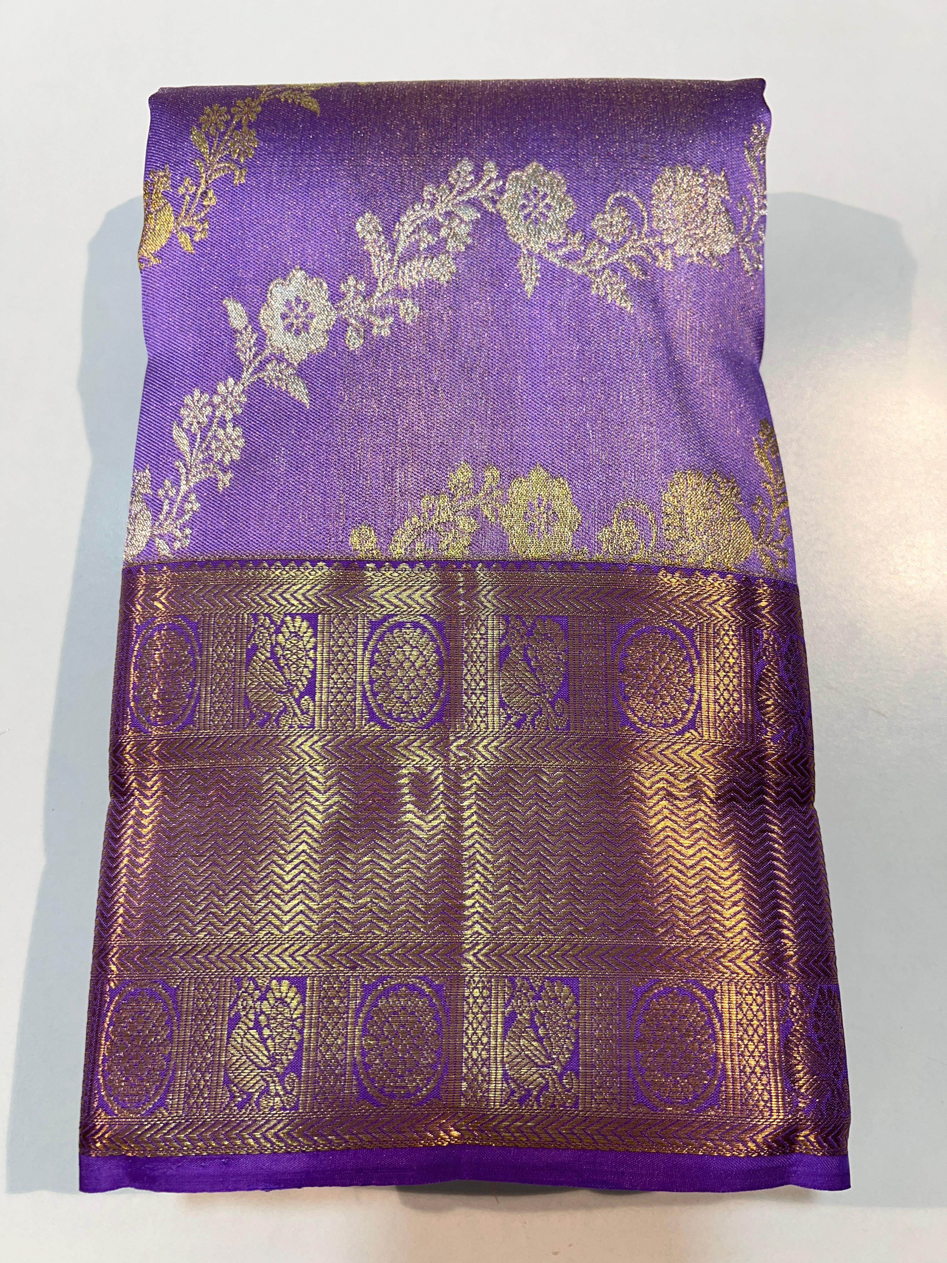 Kanchipuram Handloom Tissue Silk Saree