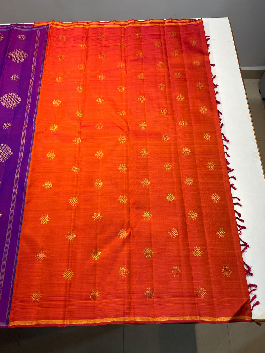 Kanchipuram Handloom Traditional Kolam Silk Saree