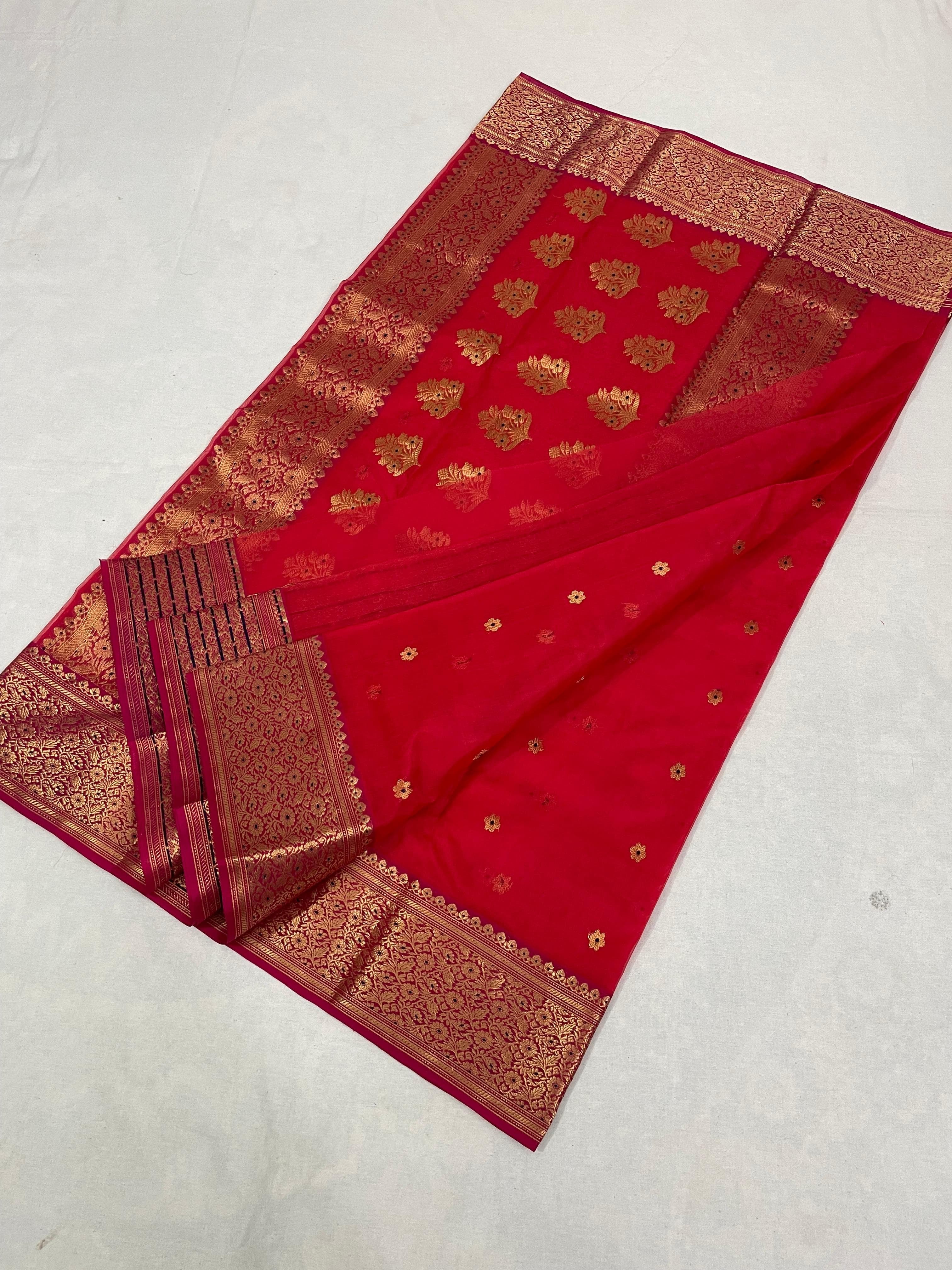 Pure Chanderi Handloom Kataan Silk Saree
