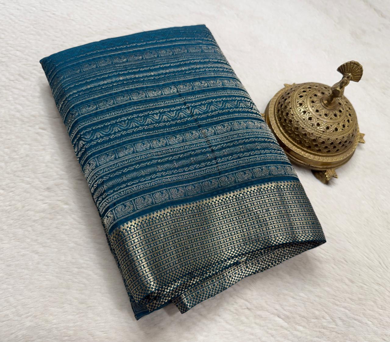 Pure Mysore Silk Brocade Saree