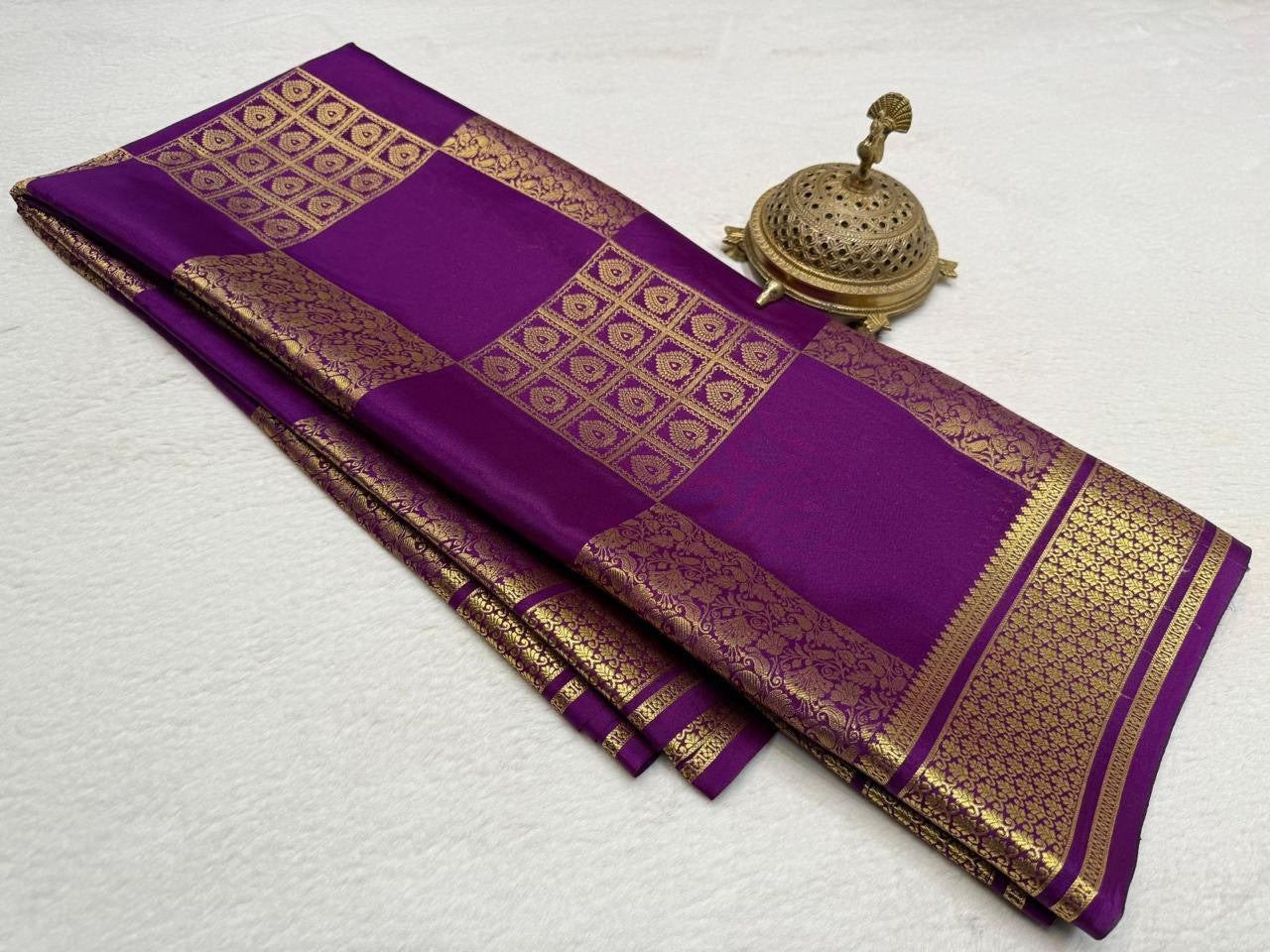 Pure Mysore Silk Brocade Saree