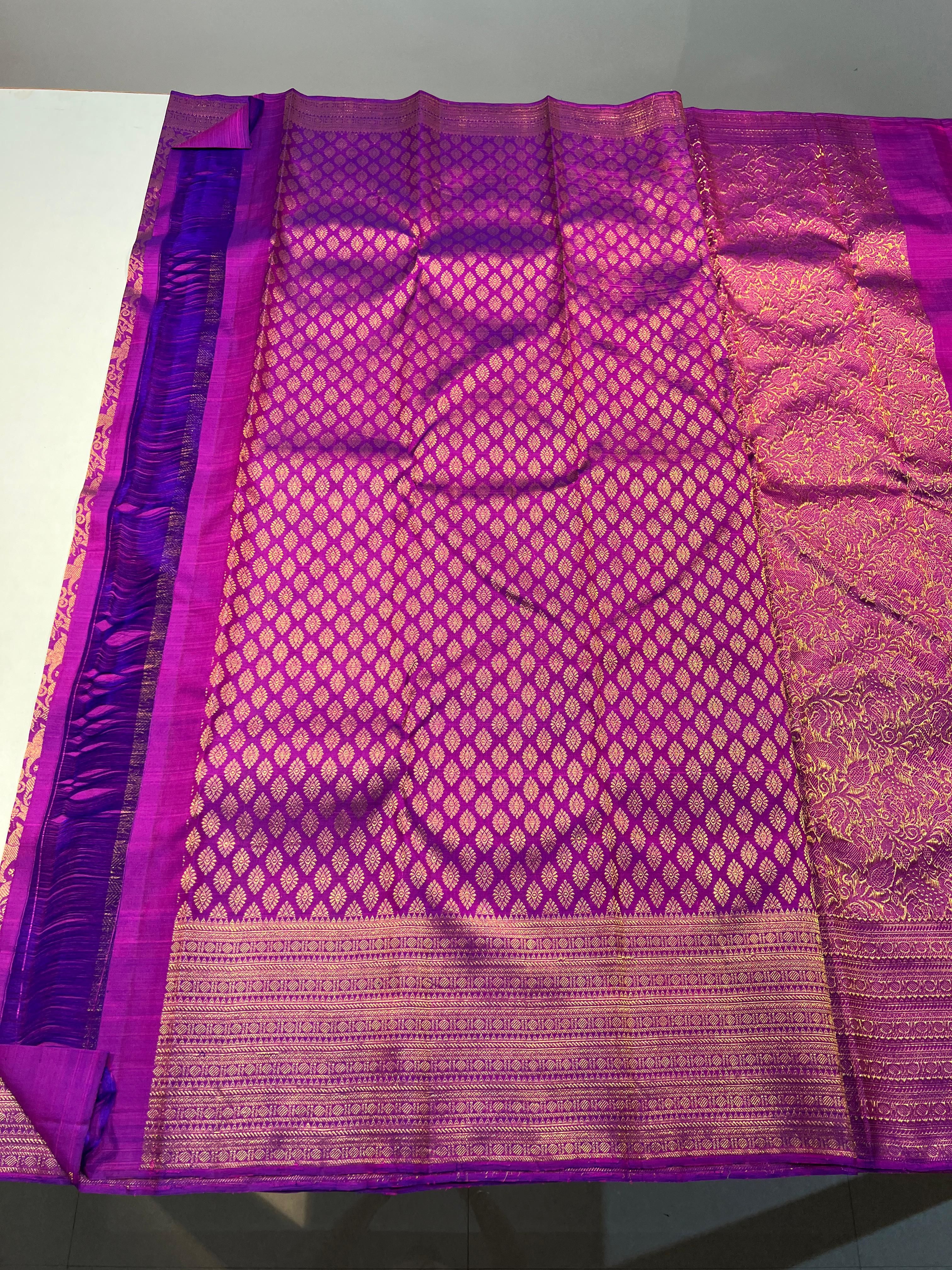 Kanchipuram Handloom Vanasinagaram Silk Saree