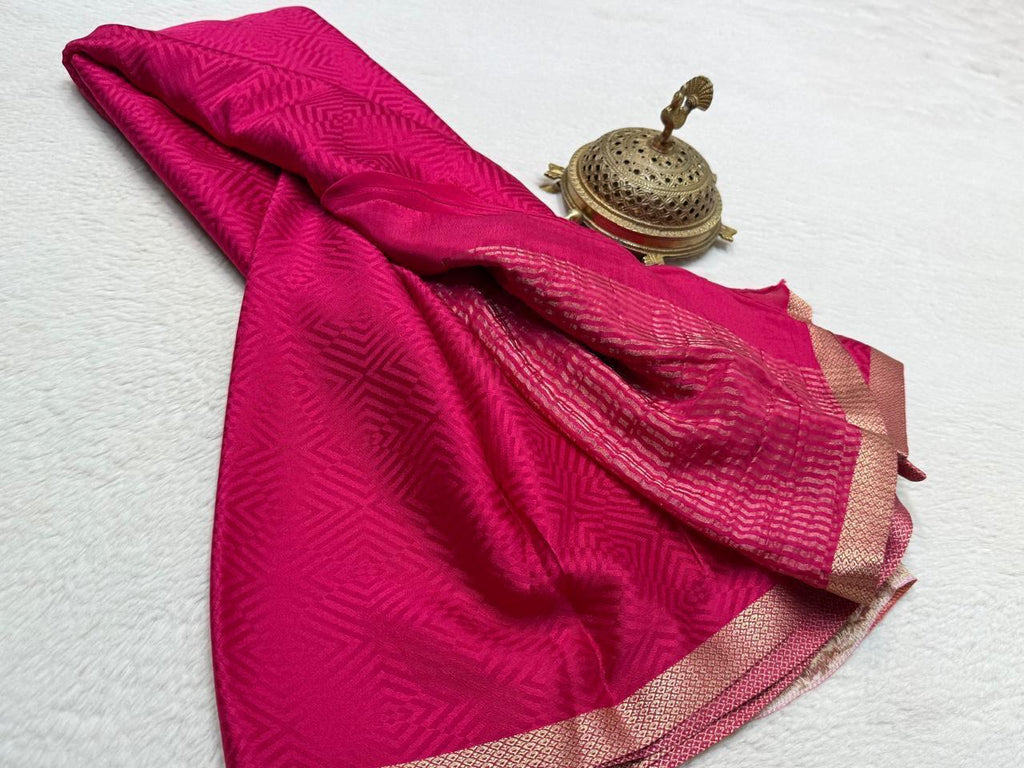 Pure Mysore Embossed HandloomSilk Saree