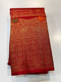 Pure Kanchipuram Handloom Silk Saree with Turning Border.