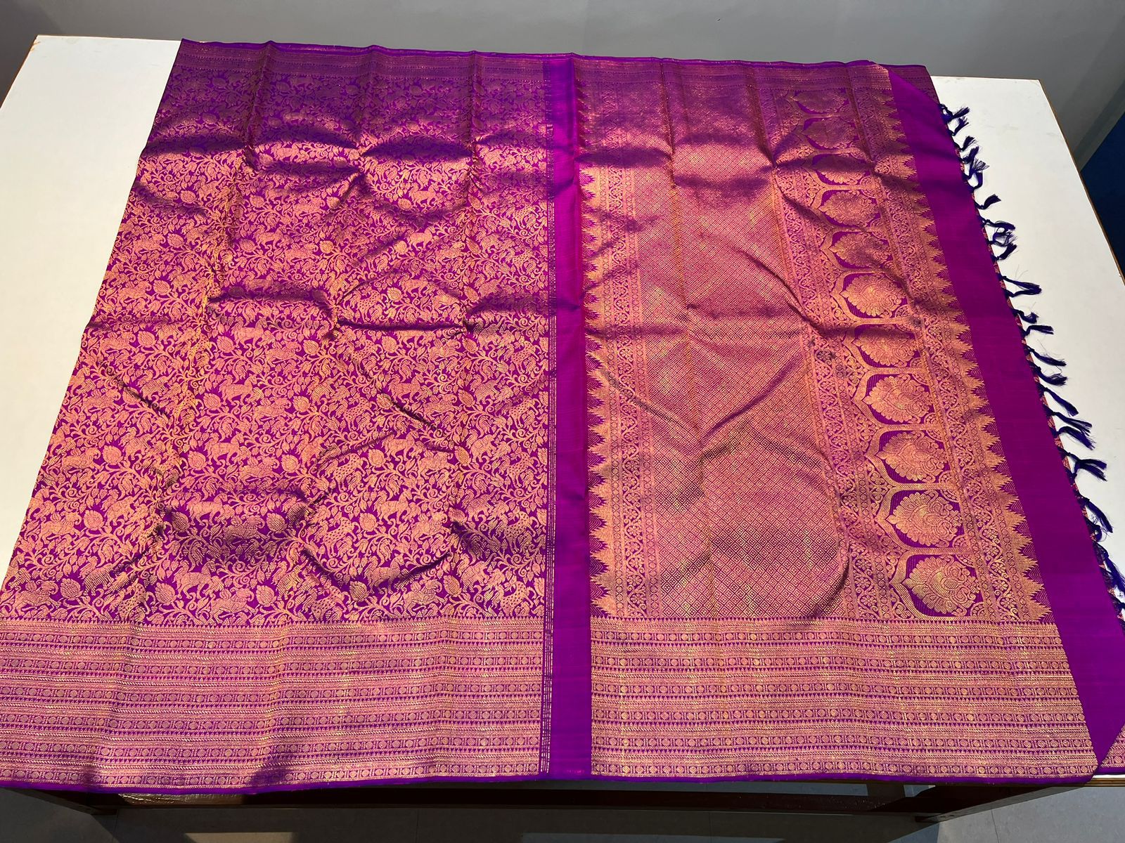 Kanchipuram Handloom Vanasinagaram Silk Saree