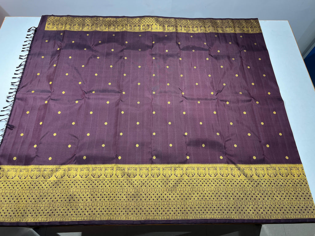 Pure Kanchipuram Handloom Turning Border Silk Saree