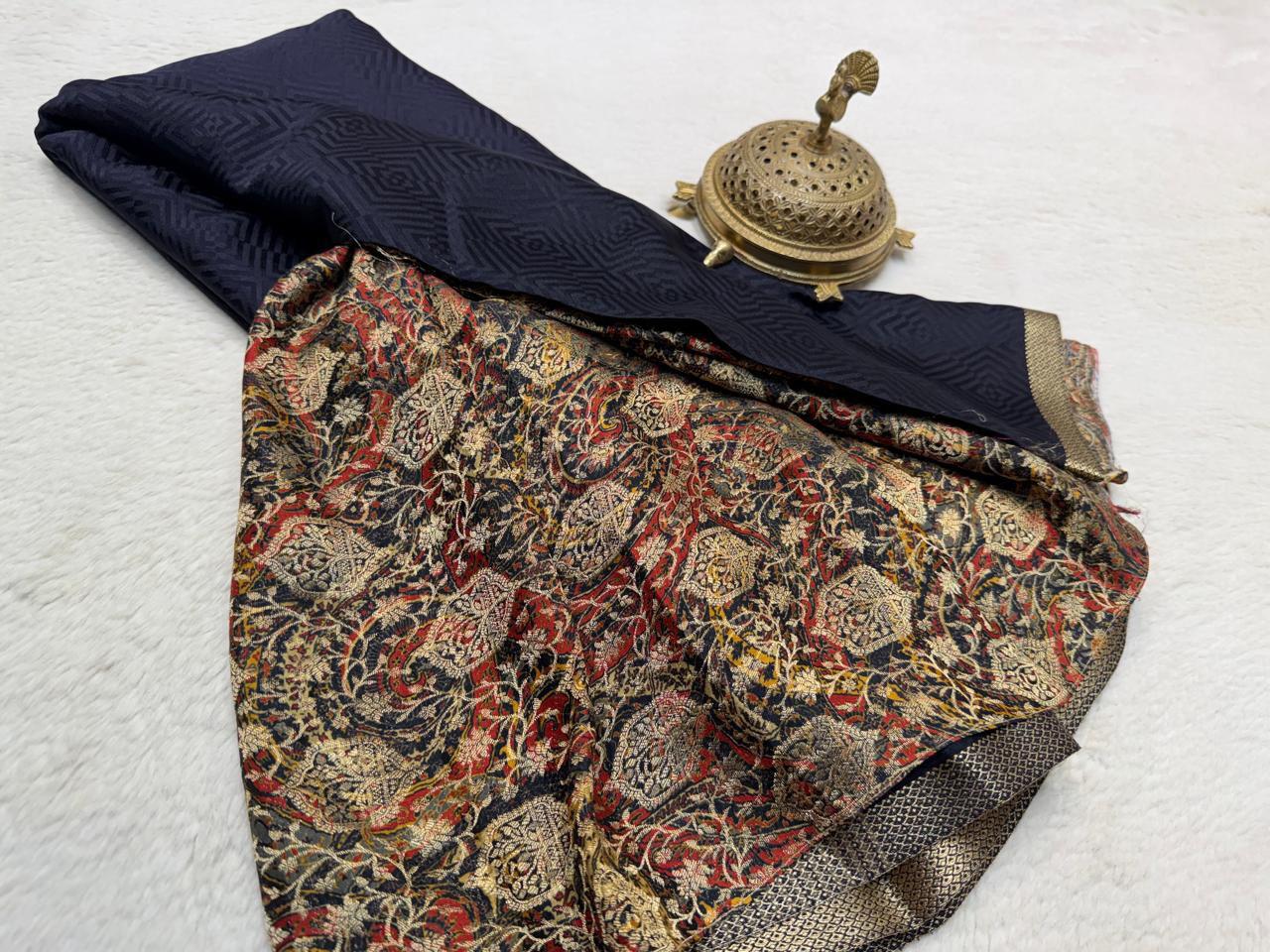 Pure Mysore Embossed HandloomSilk Saree