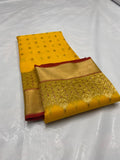Pure Chanderi Kataan Handloom Silk Saree