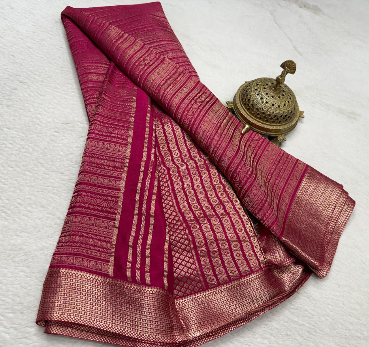 Pure Mysore Silk Brocade Saree