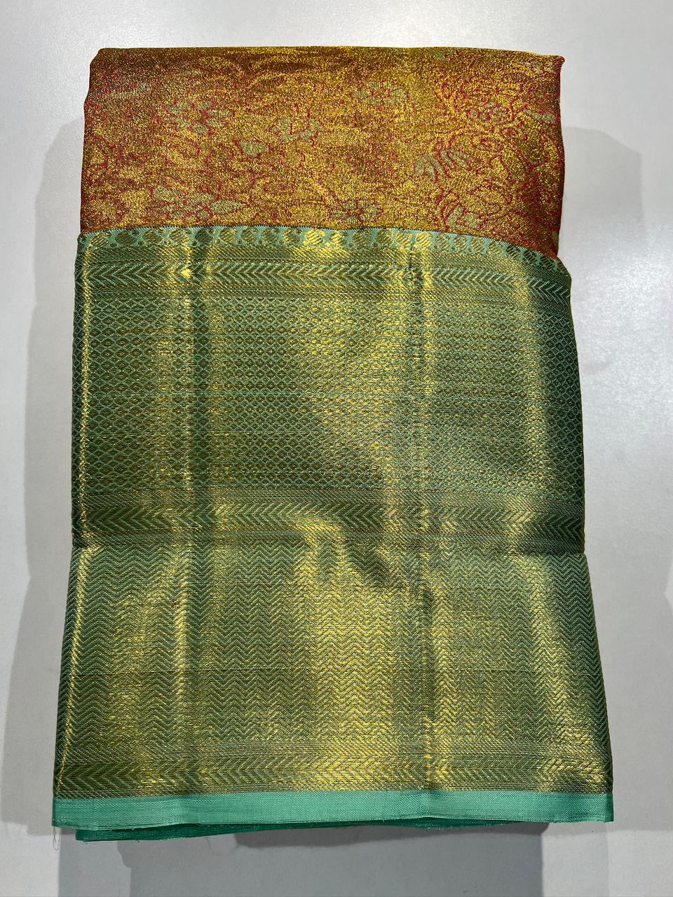 Pure Kanchipuram Handloom Tissue Silk Saree