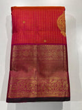 Pure Kanchipuram Handloom Vaira Oosi Silk Saree.