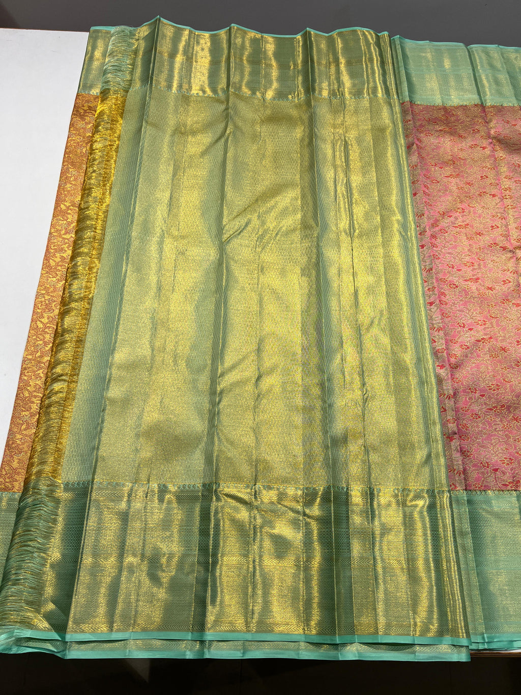 Pure Kanchipuram Handloom Tissue Silk Saree