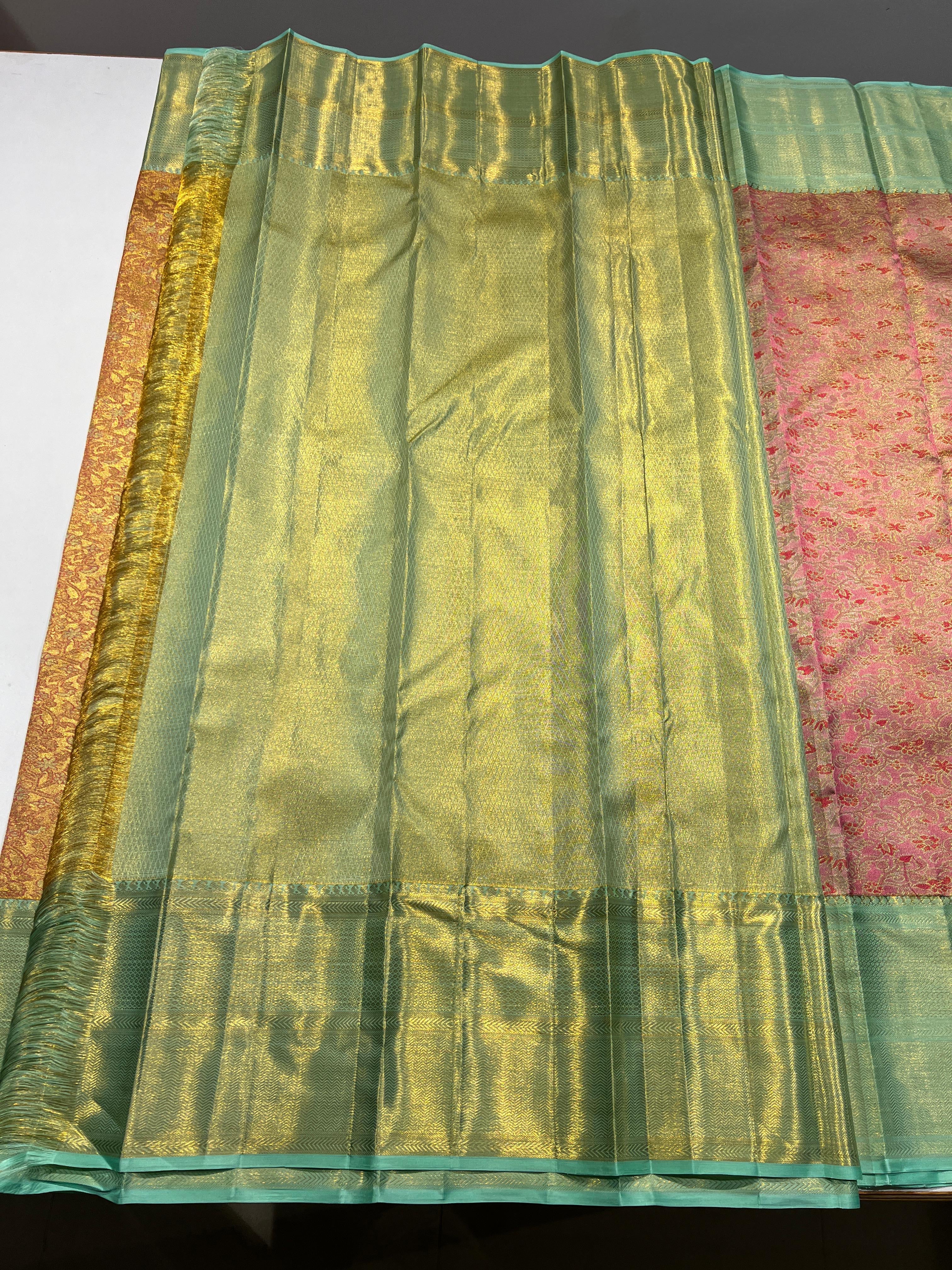 Pure Kanchipuram Handloom Tissue Silk Saree