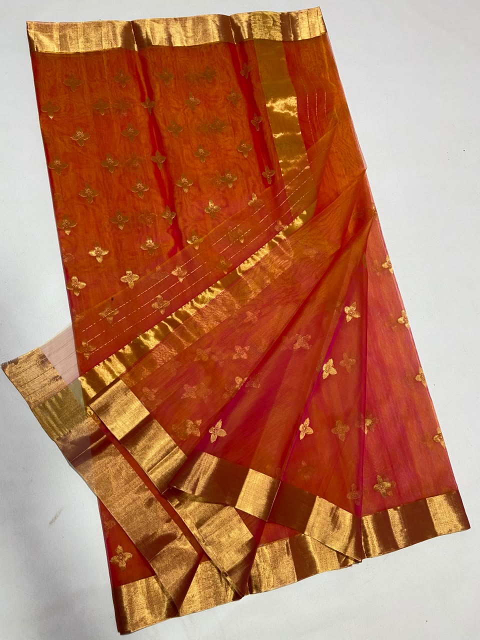 Pure Chanderi Kataan Handloom Silk Saree