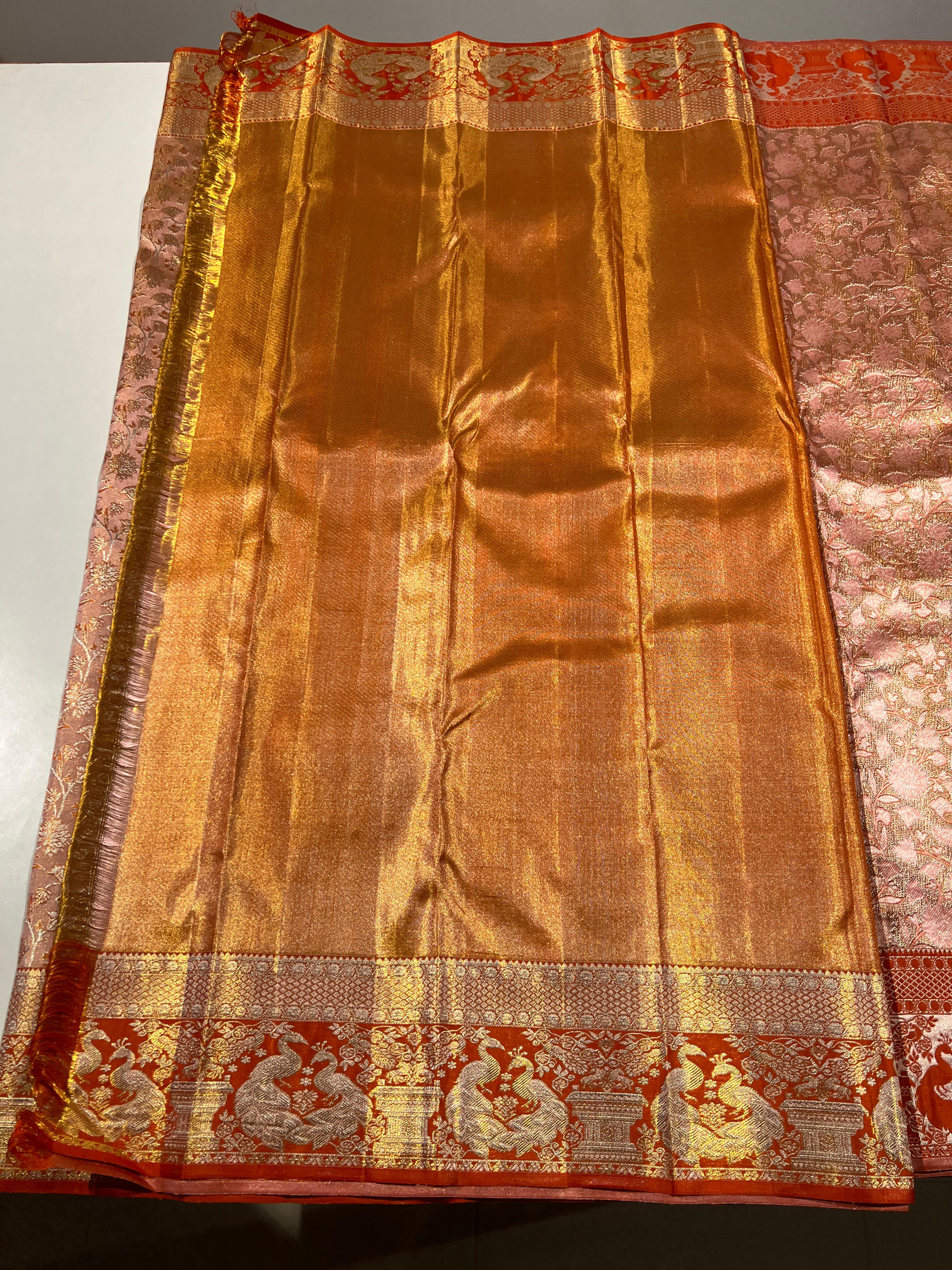Kanchipuram Handloom Tissue Silk Saree