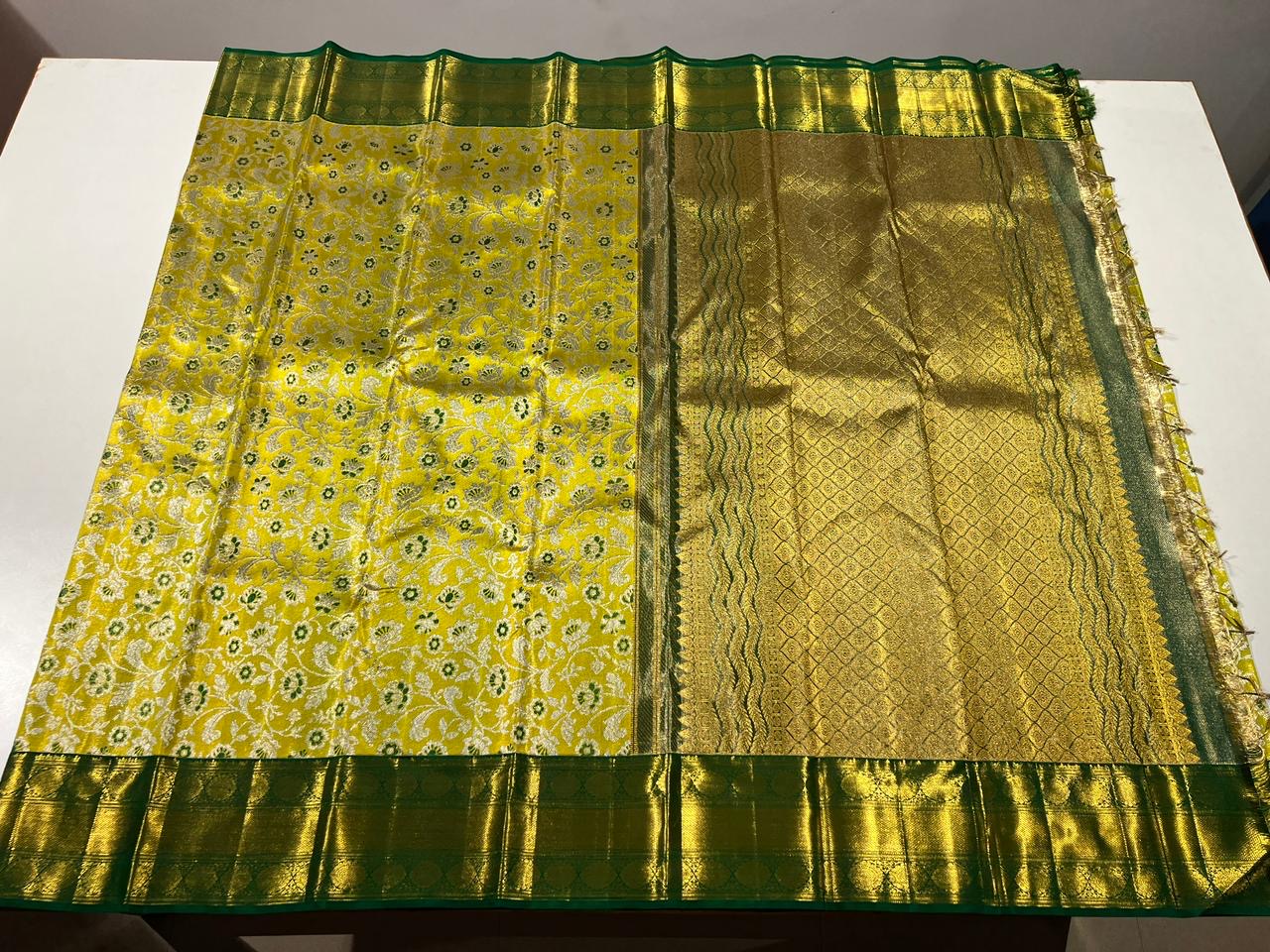 Pure Kanchipuram Handloom Tissue Silk Saree