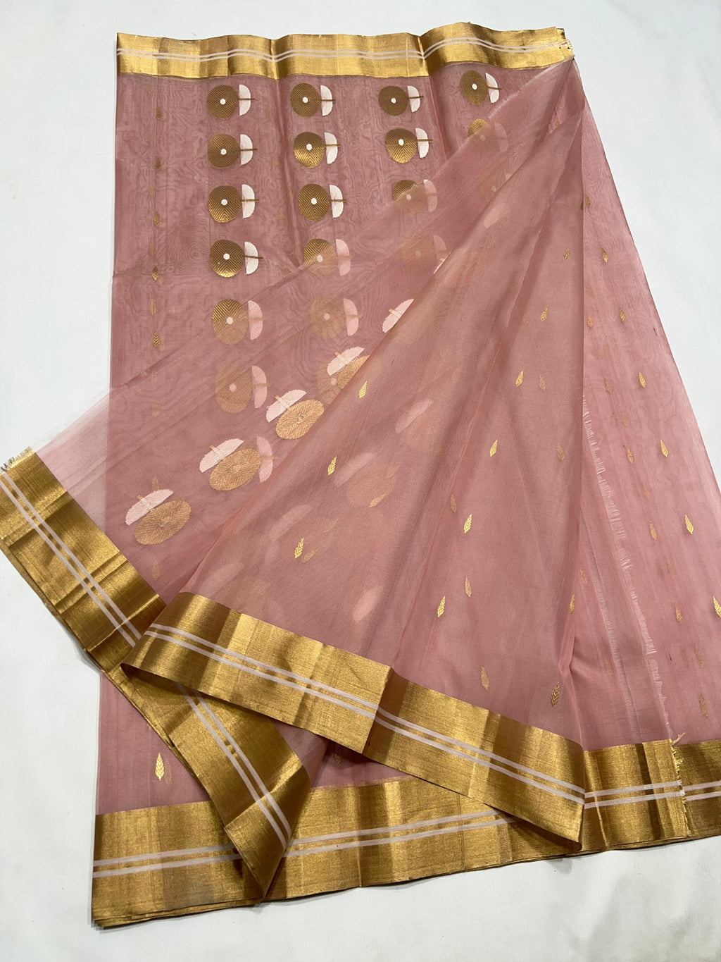 Pure Chanderi Kataan Handloom Silk Saree