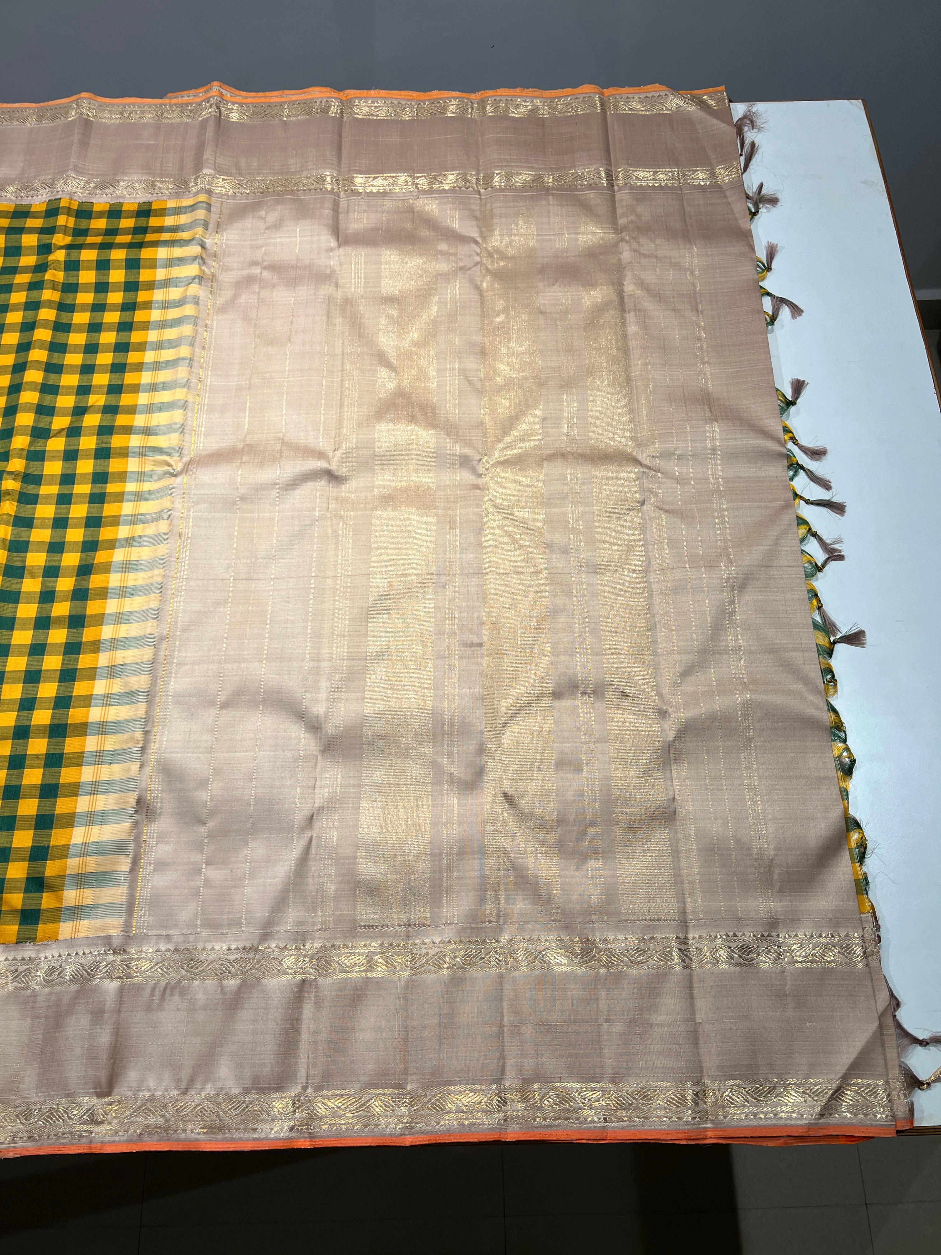 Kanchipuram Handloom Palum Pazham Handloom Silk Saree