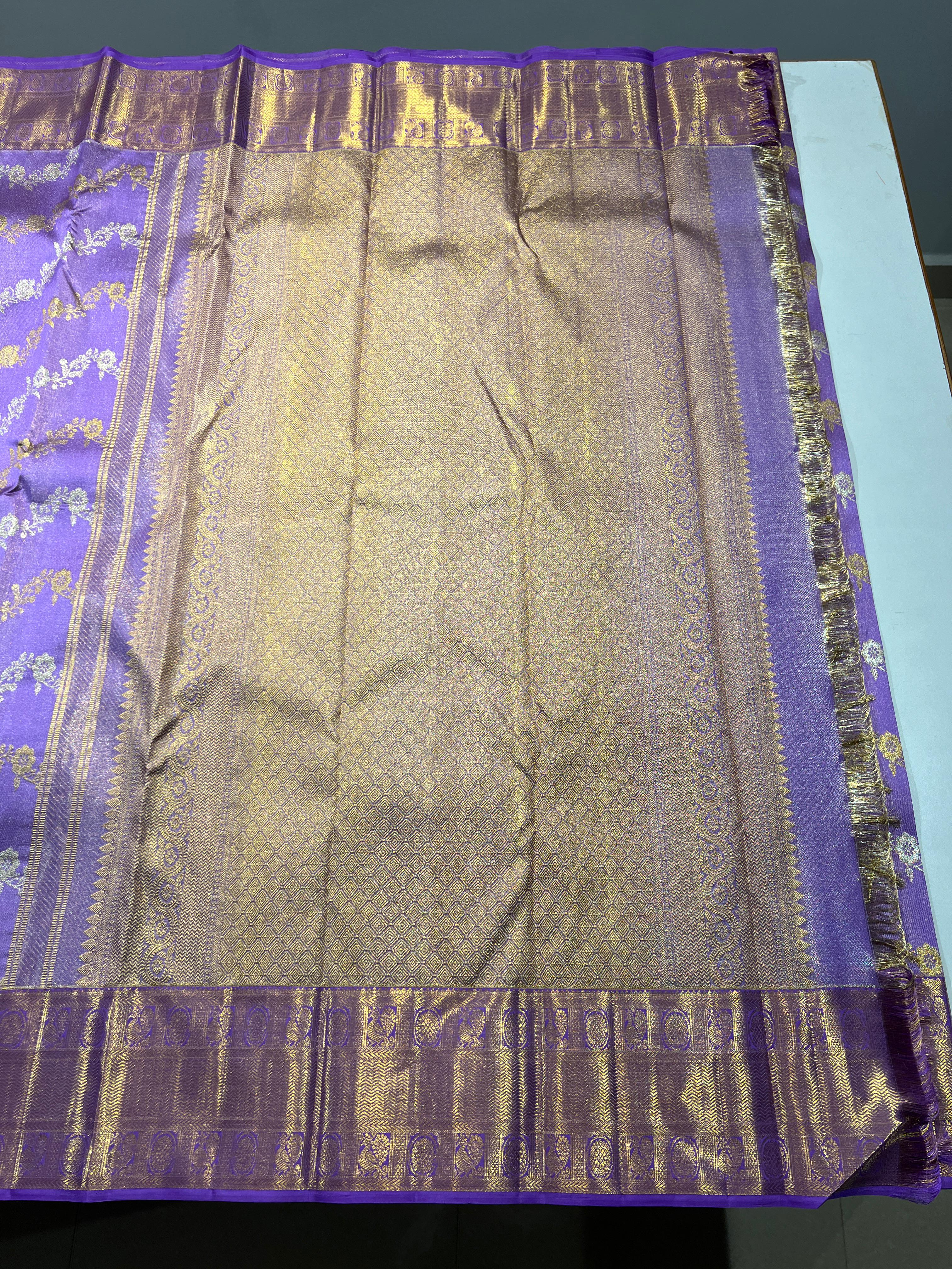 Kanchipuram Handloom Tissue Silk Saree