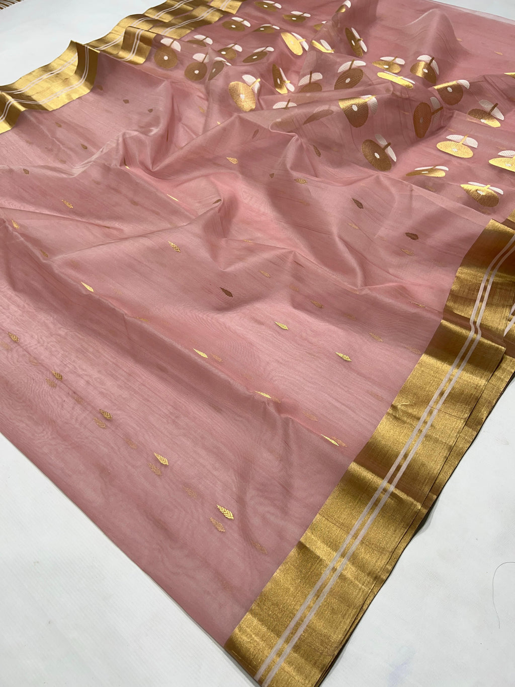 Pure Chanderi Kataan Handloom Silk Saree