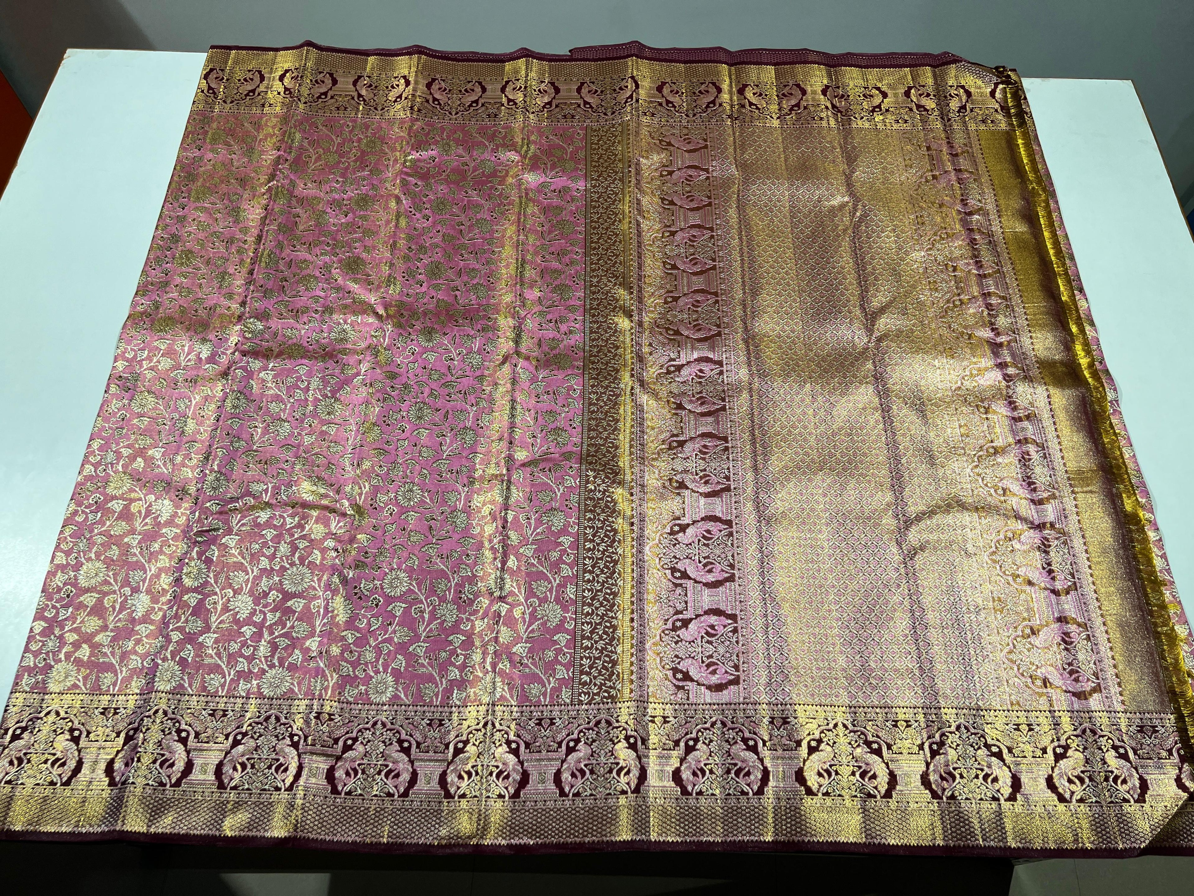 Kanchipuram Handloom Tissue Silk Saree