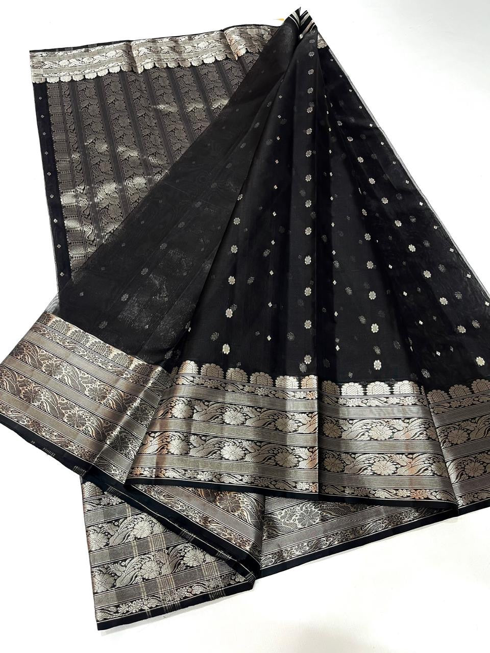 Pure Chanderi Handloom Kataan Silk Saree