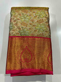 Pure Kanchipuram Handloom Korvai Silk Saree