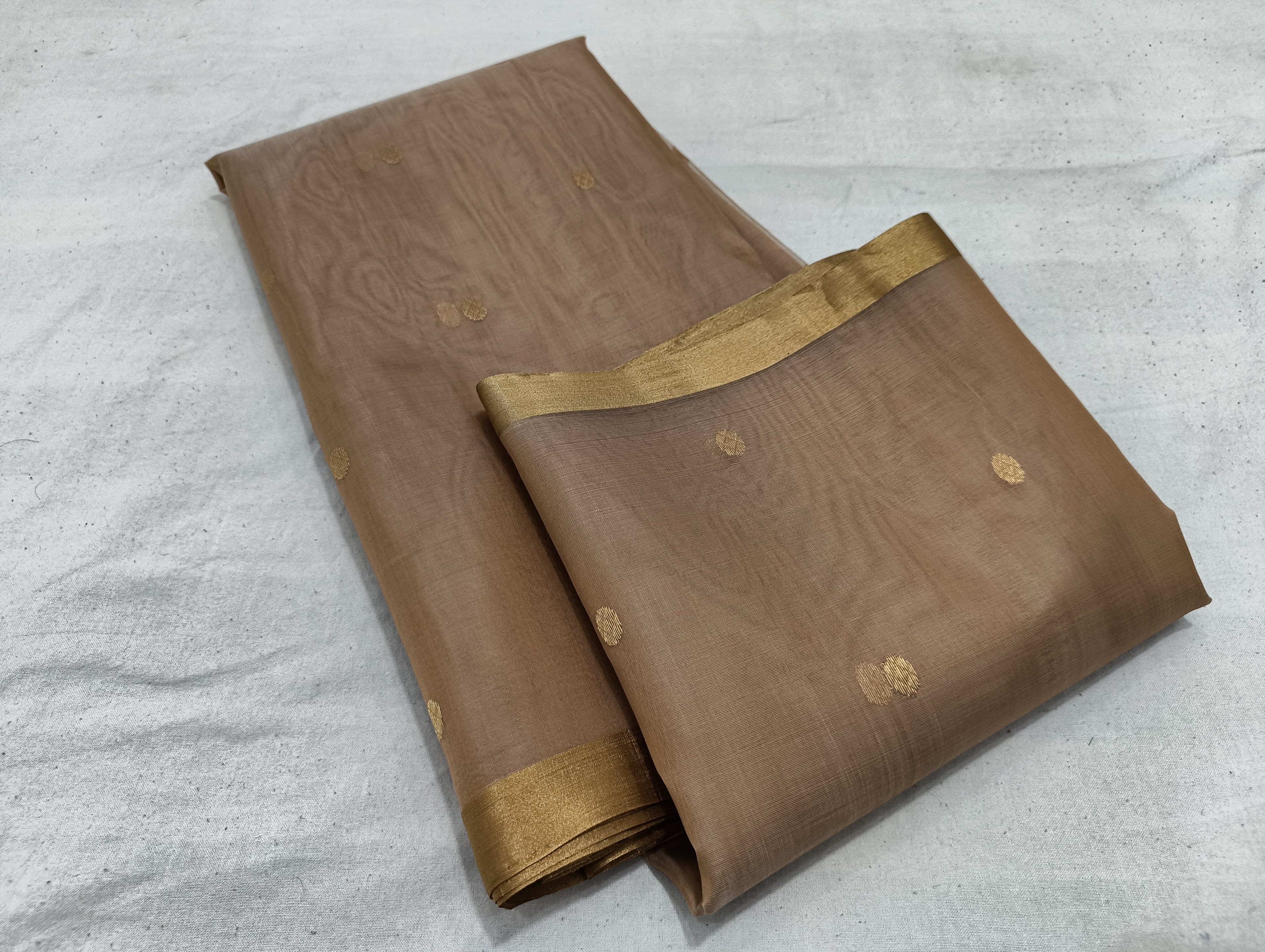 Pure Chanderi Handloom Kataan Silk Saree.