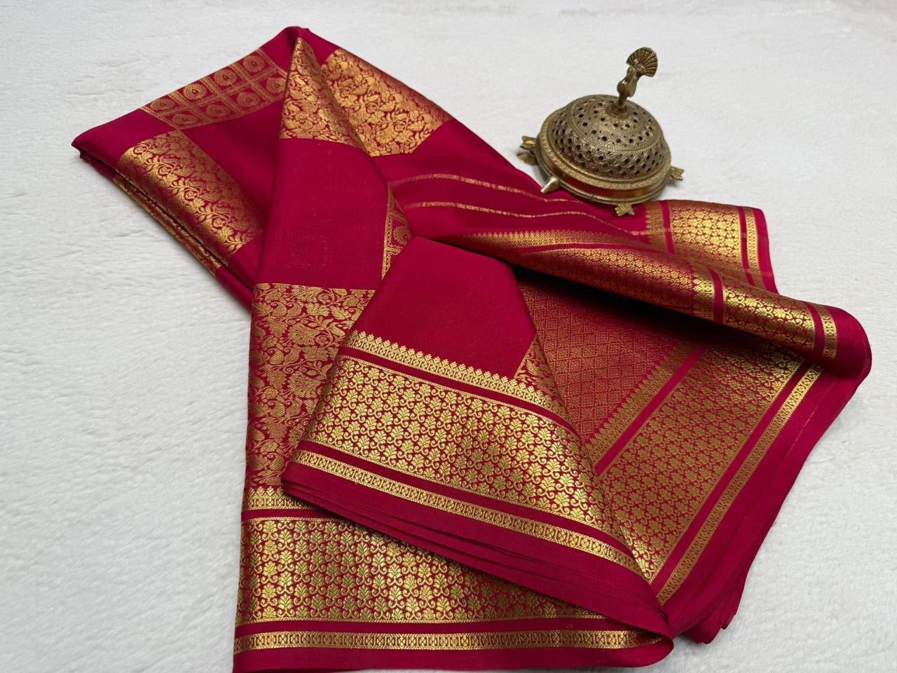 Pure Mysore Silk Brocade Saree