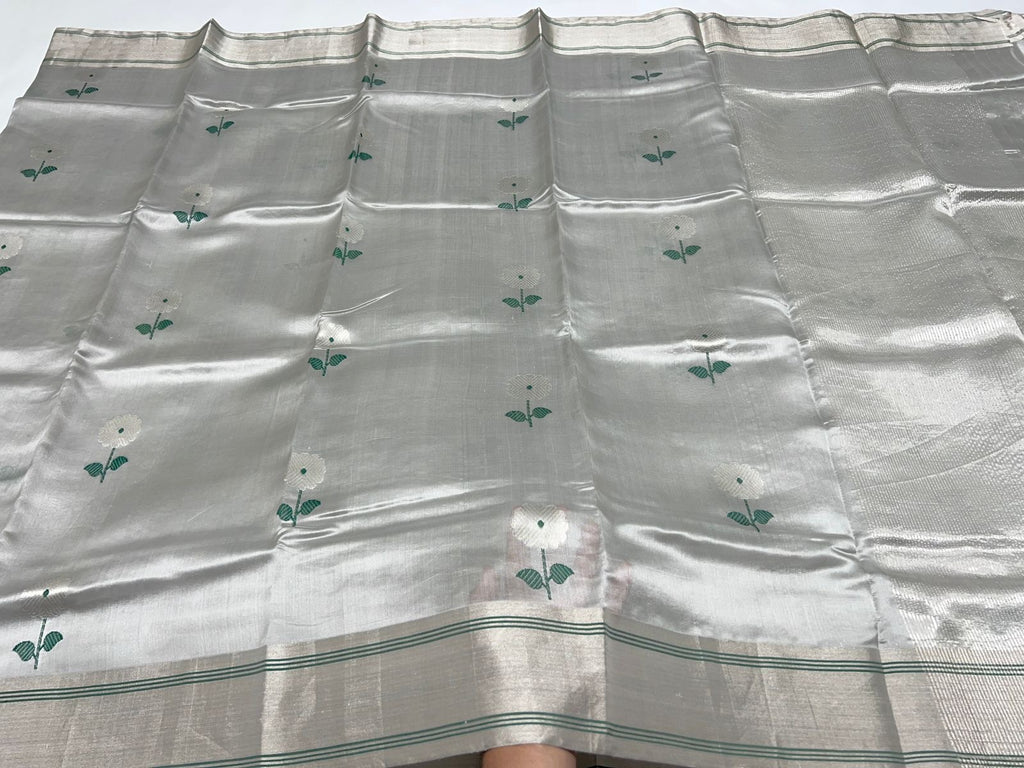 Pure Chanderi Handloom Pattu Silk Saree.