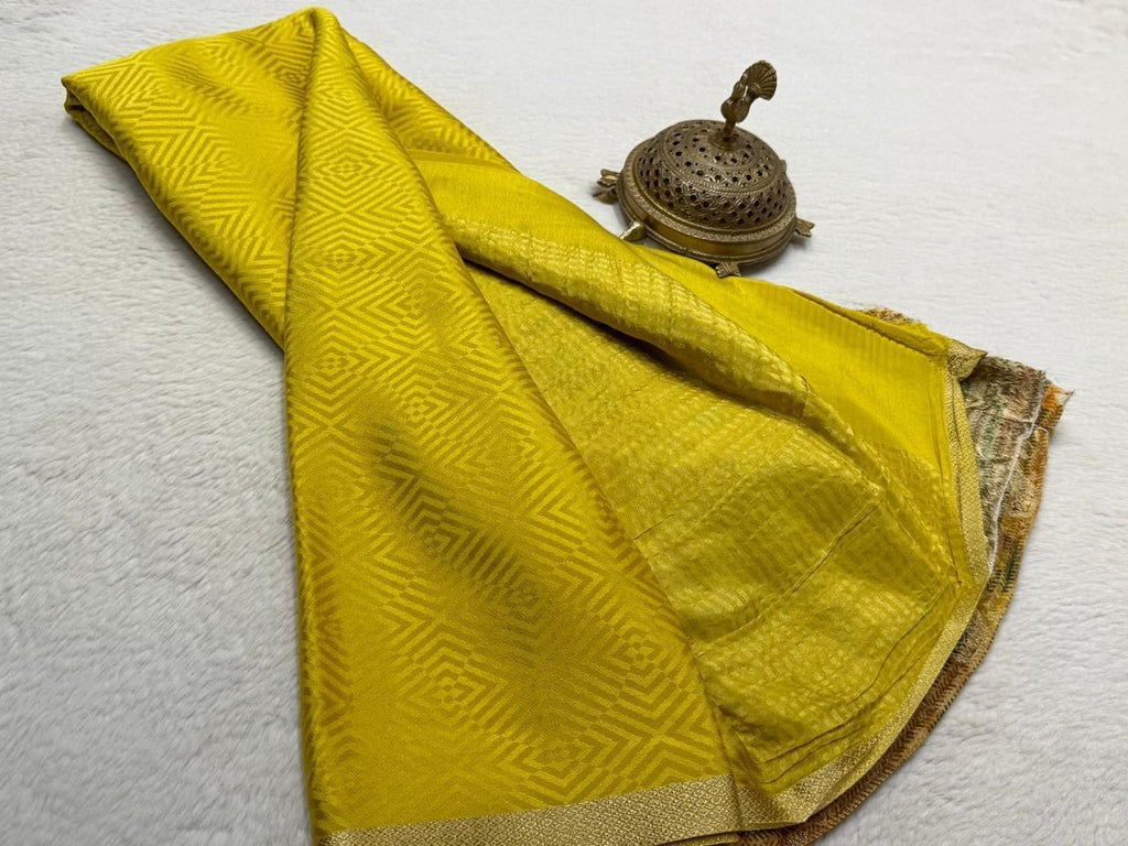 Pure Mysore Embossed HandloomSilk Saree